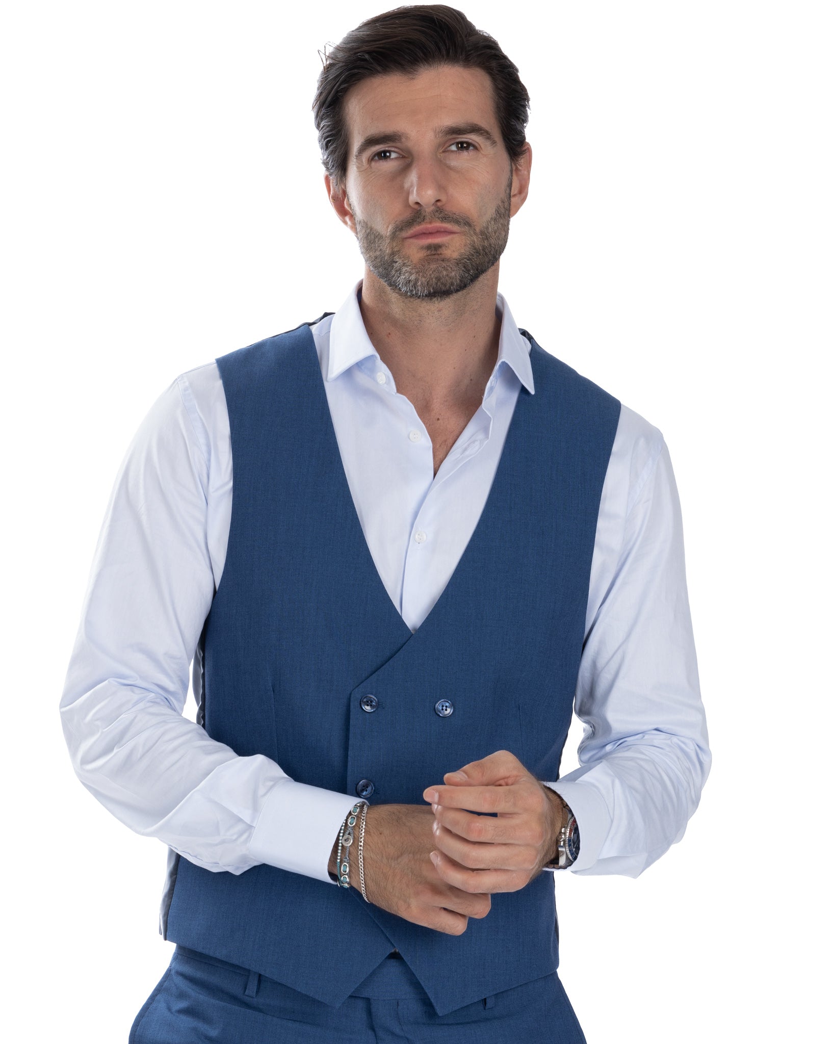 Utrecht - double-breasted jeans waistcoat