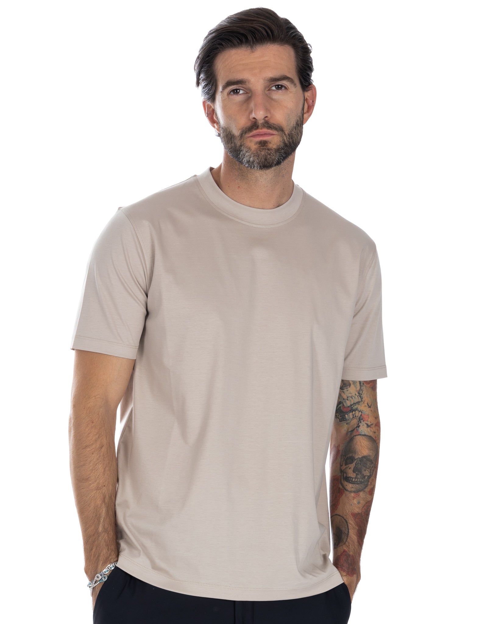 Delf - beige cotton t-shirt