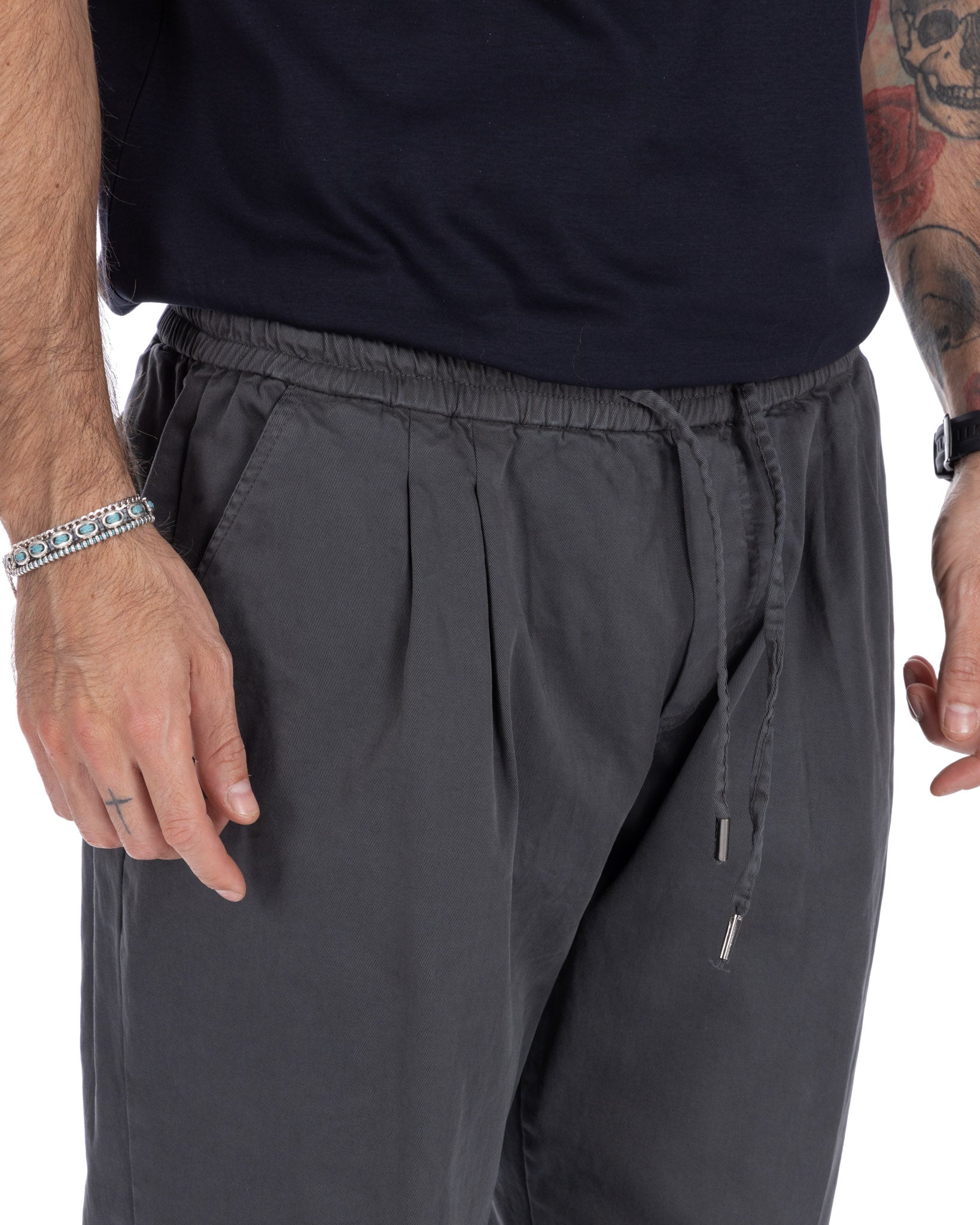 Axel - pantalon en coton gris