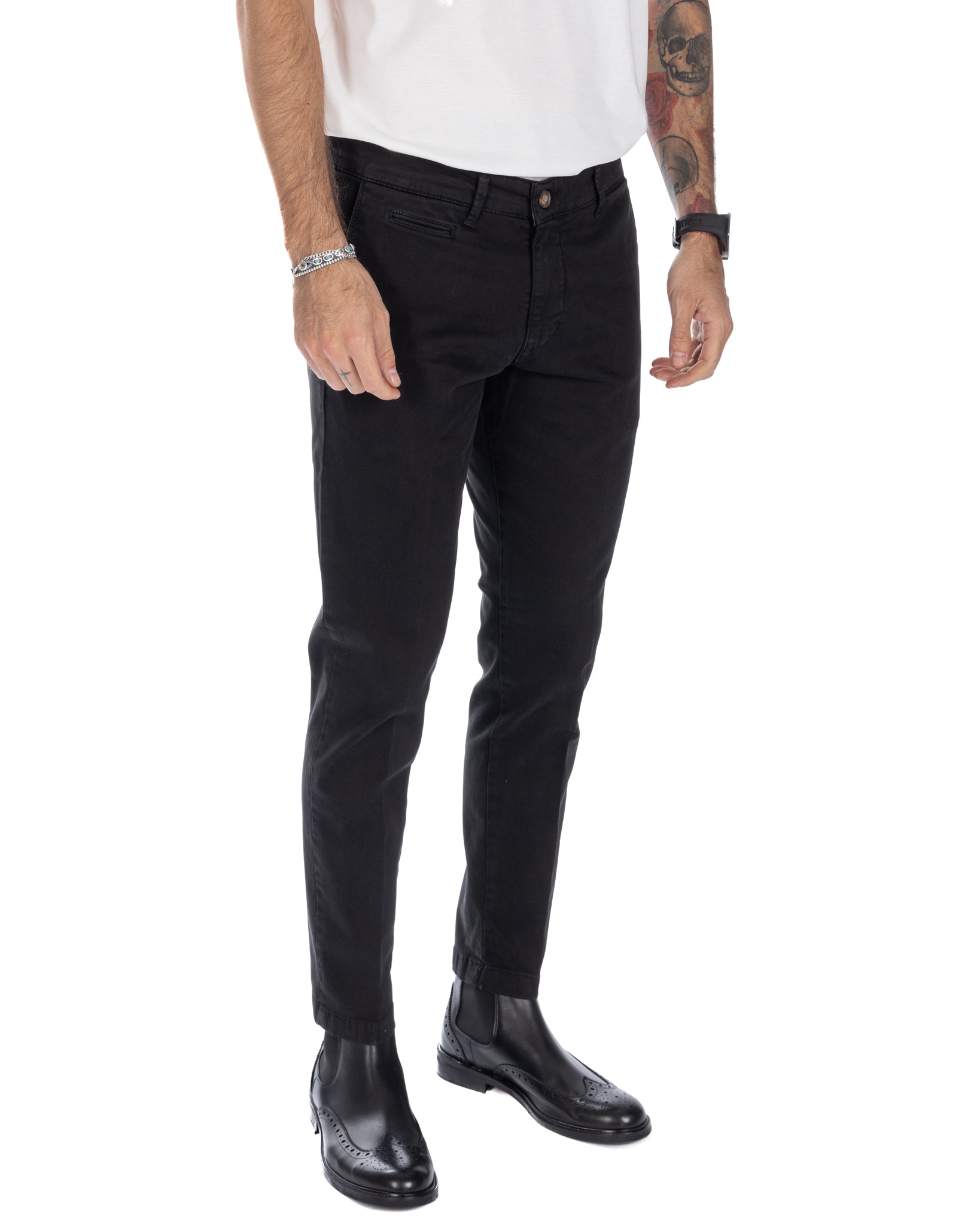 Paul - Black basic trousers