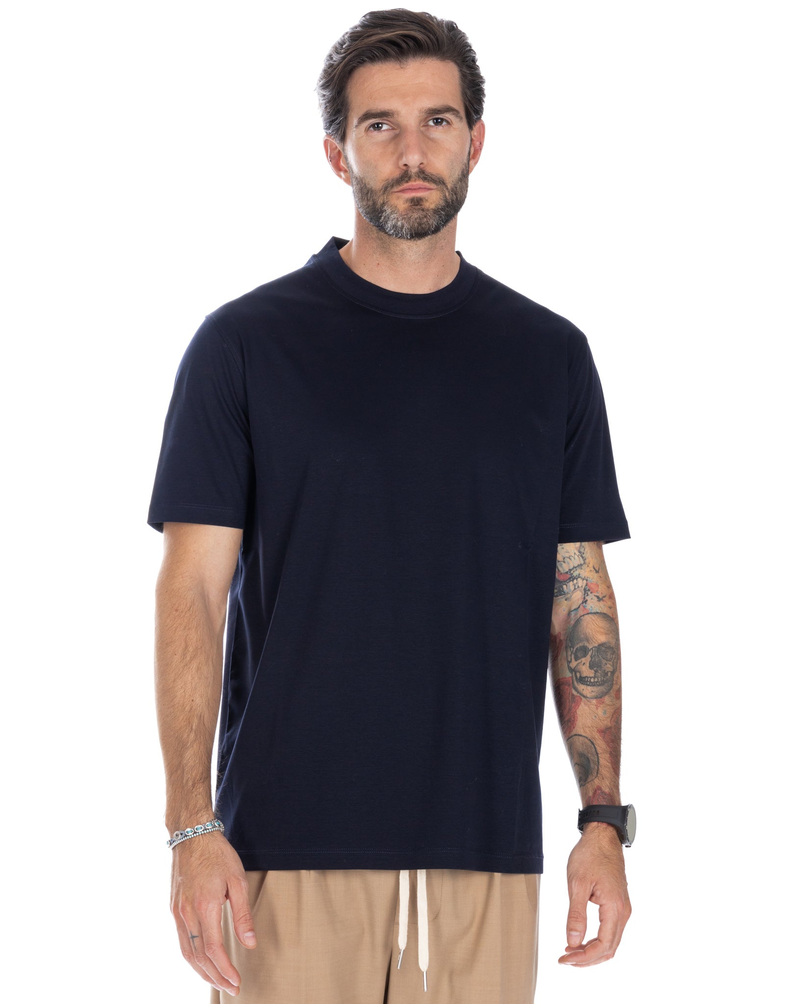 Delf - t-shirt blu in cotone