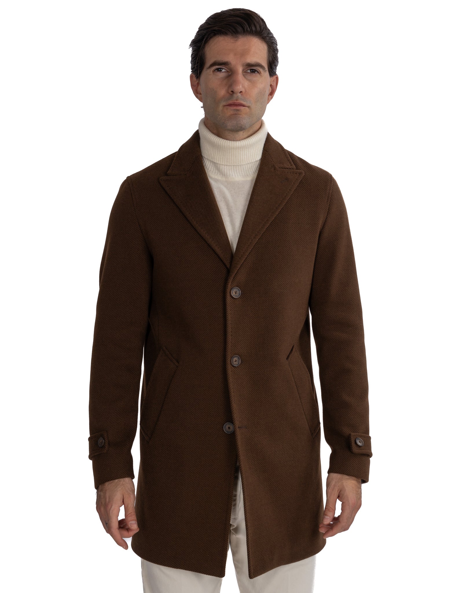 Louis - dark brown single-breasted coat