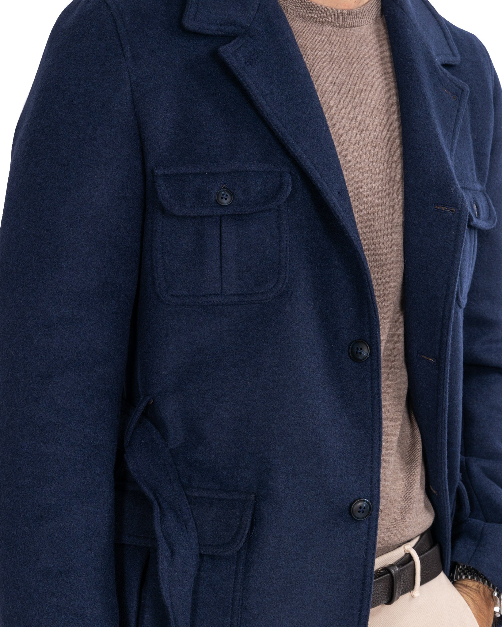 Ponente - blue wool safari jacket