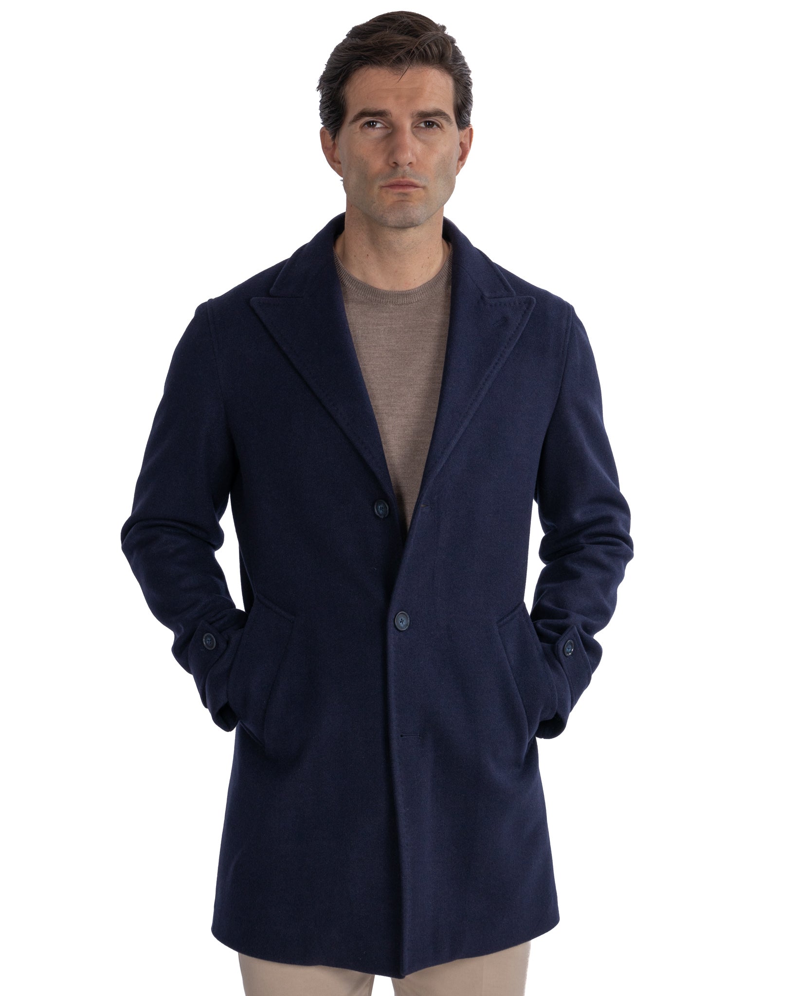 Henri - cappotto monopetto blu