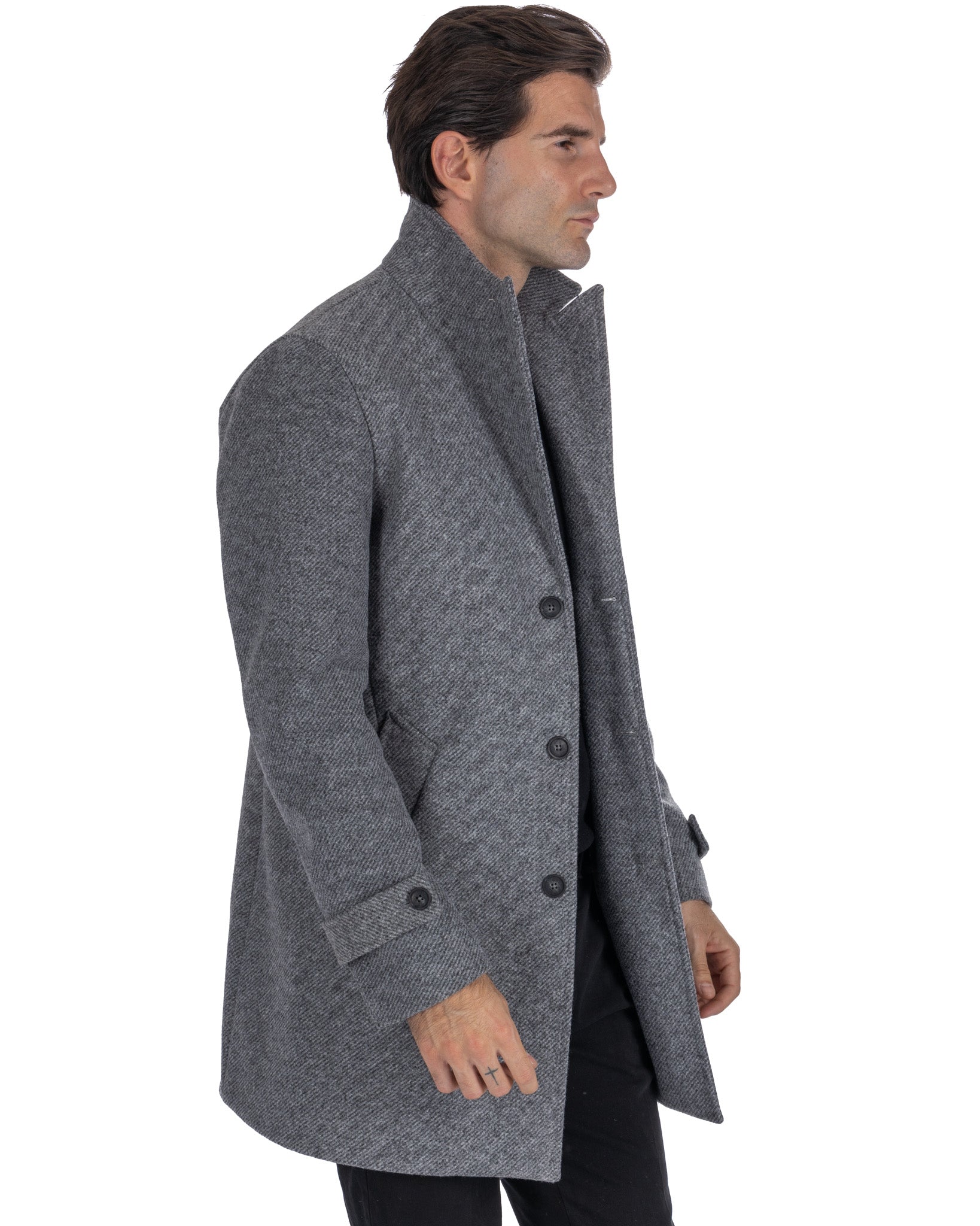 Louis - cappotto monopetto grigio