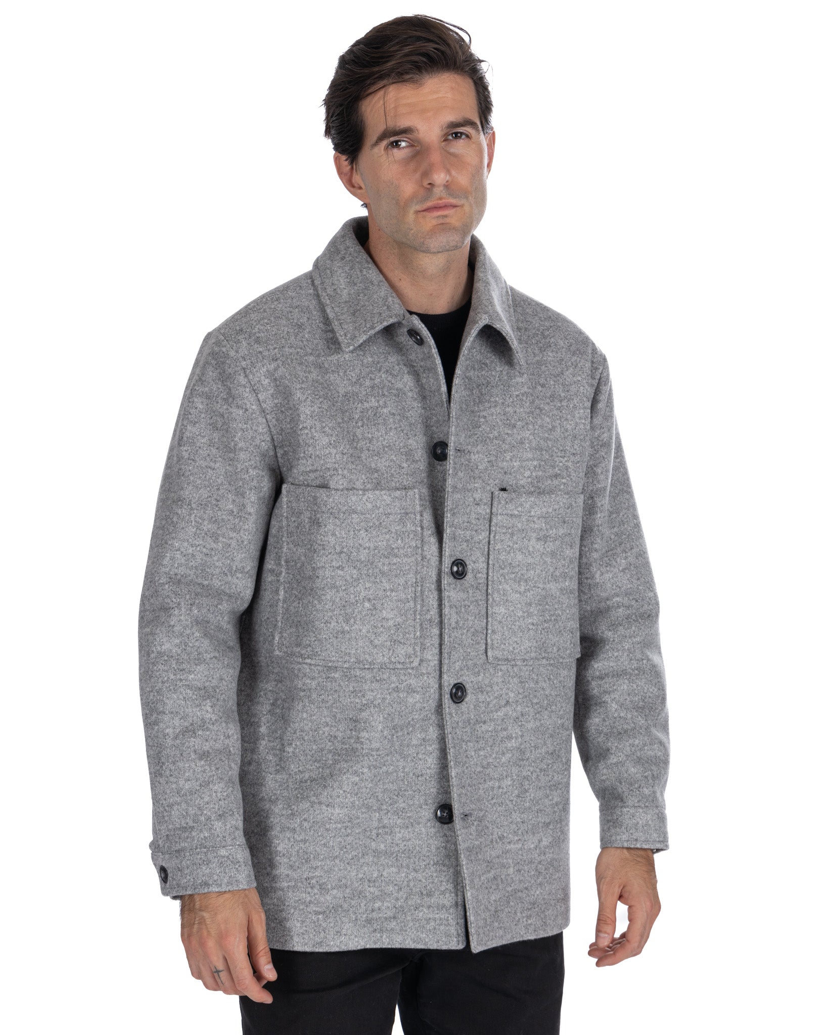 Gervais - gray oversized jacket