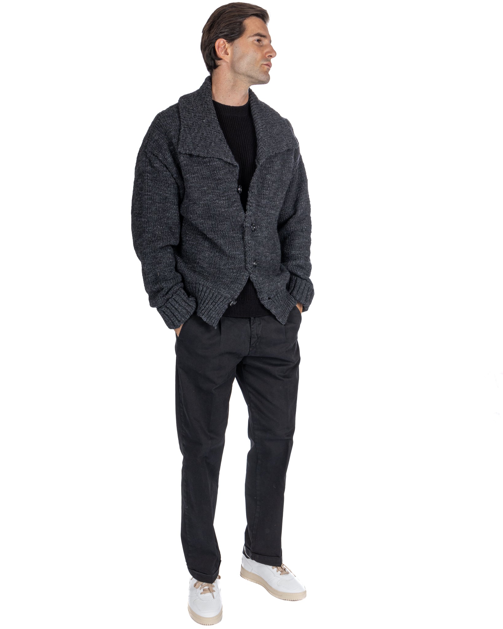 Ethan - cardigan oversize anthracite