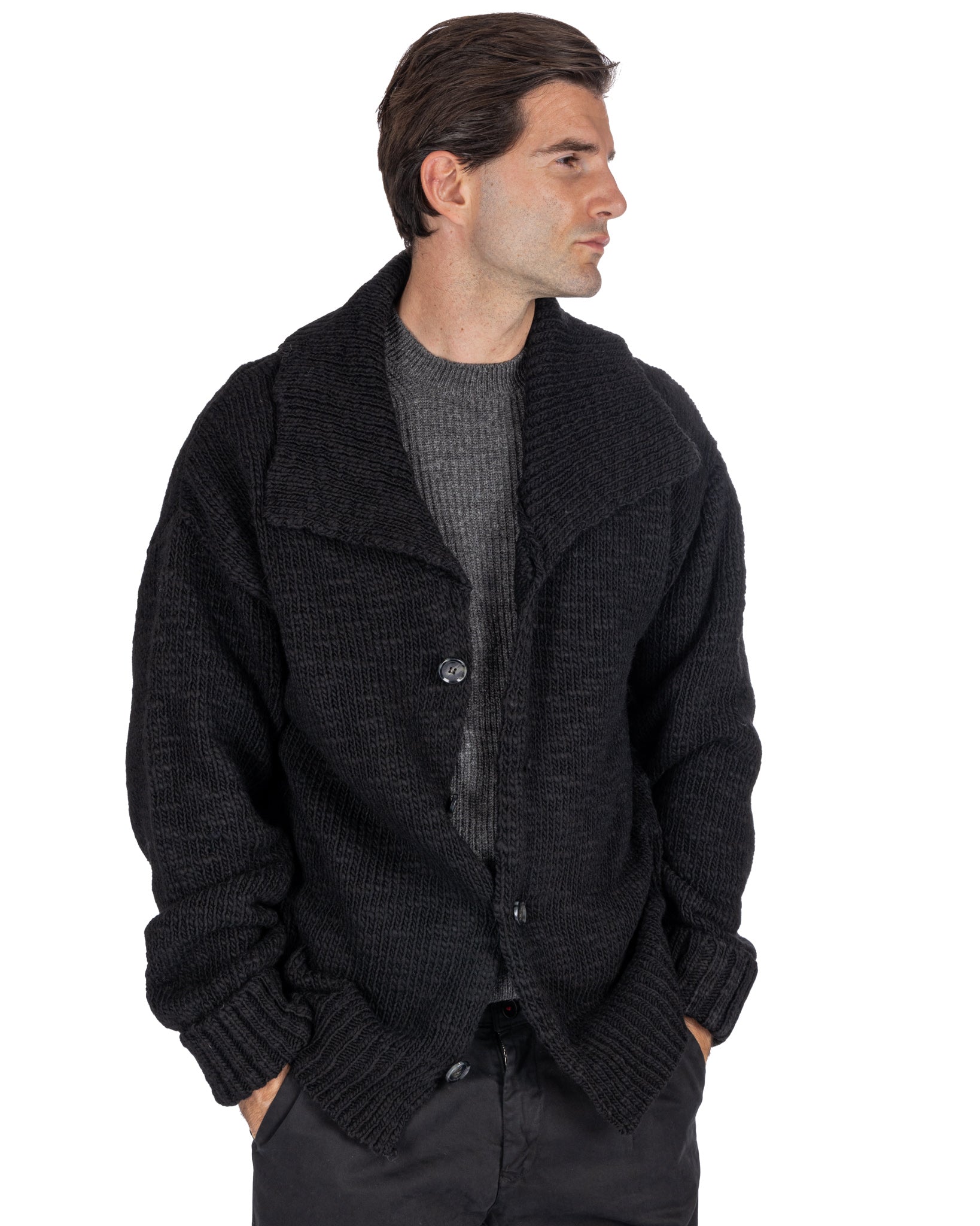 Ethan - cardigan oversize noir