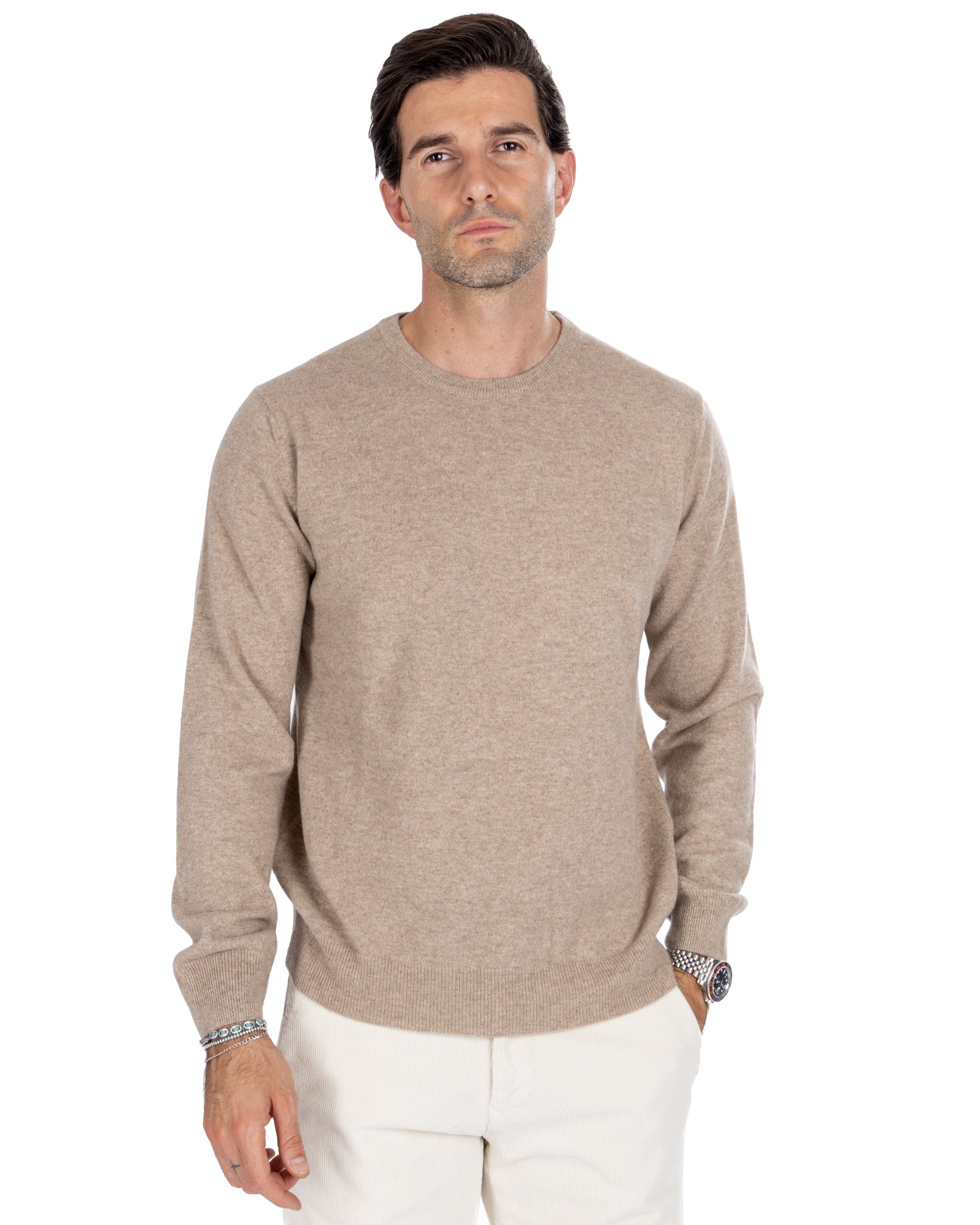 Atrani - beige pure cashmere sweater