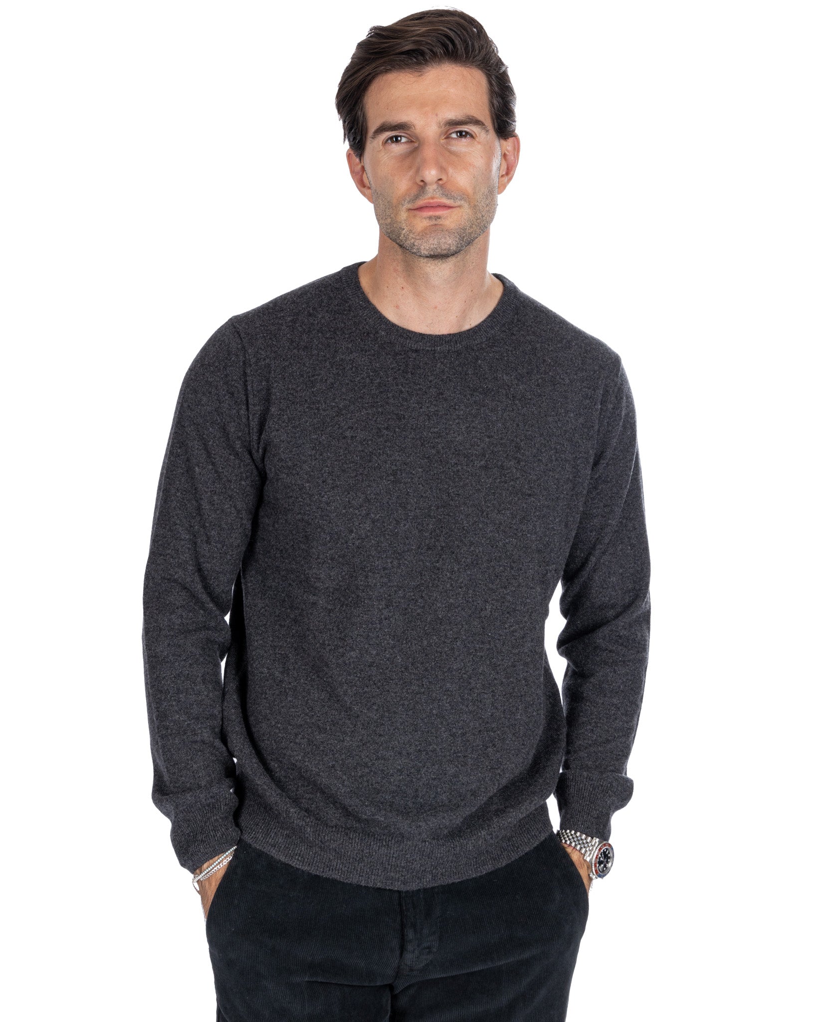 Atrani - anthracite pure cashmere sweater