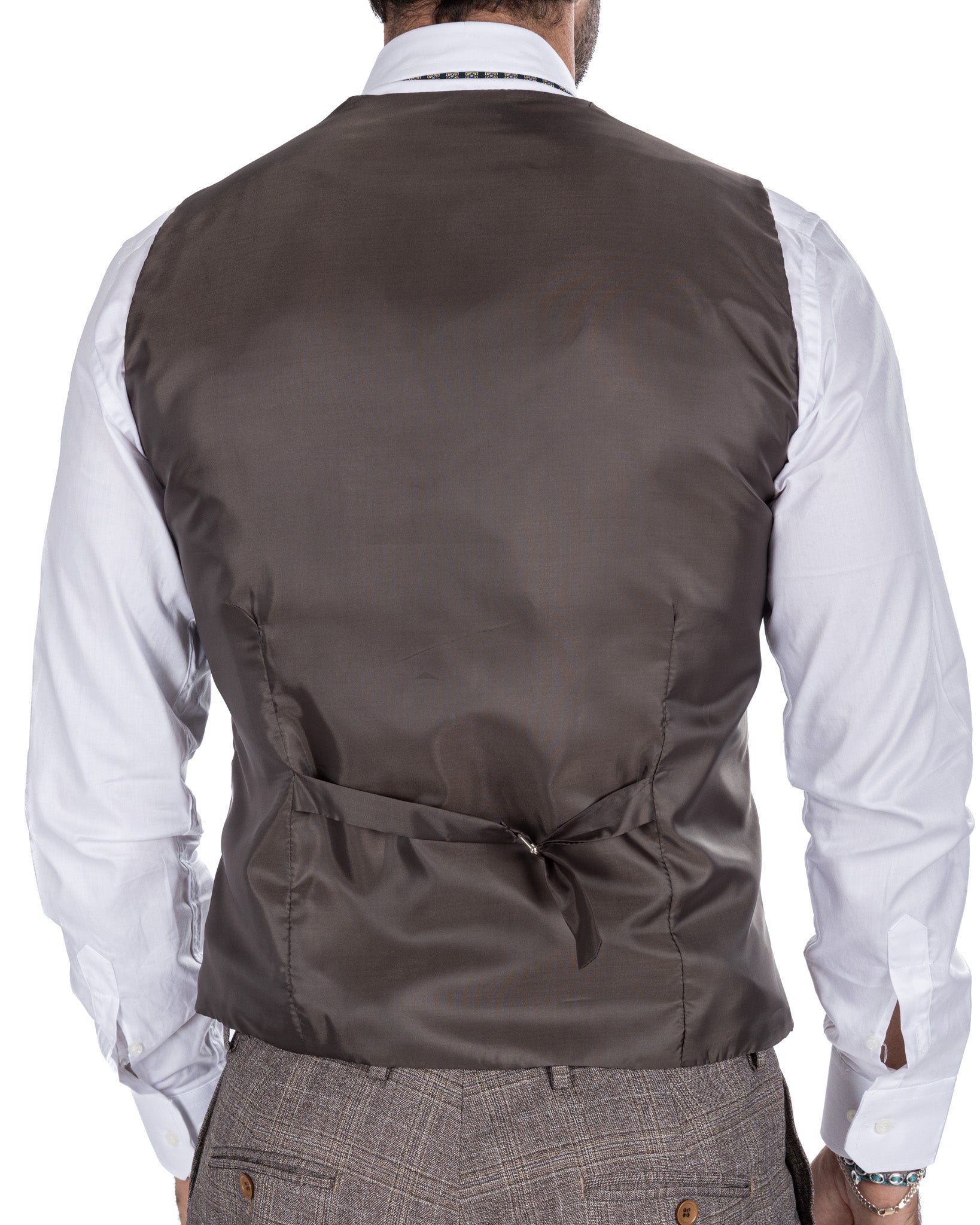 Senales - gilet droit carré beige