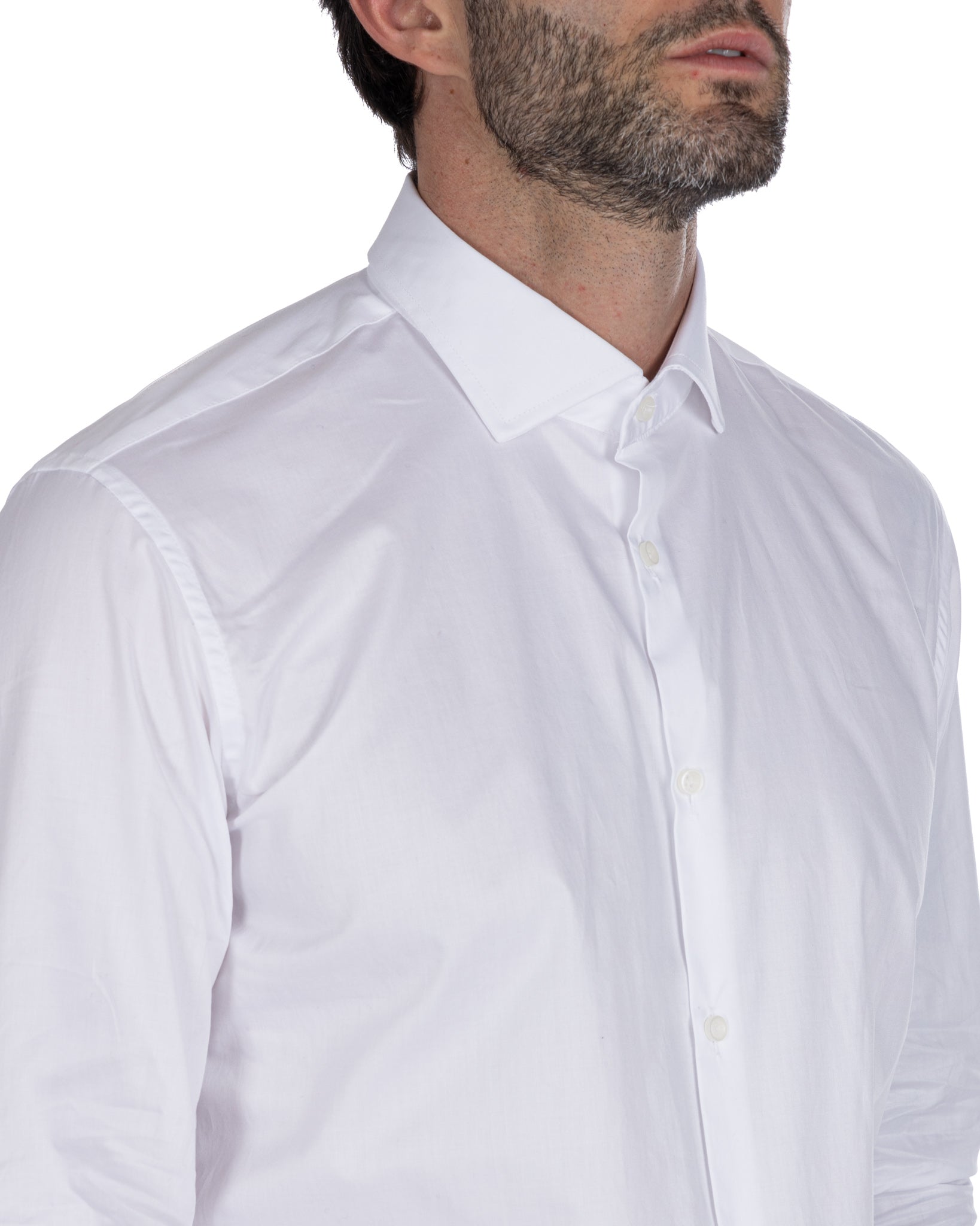 Shirt - slim fit white twill