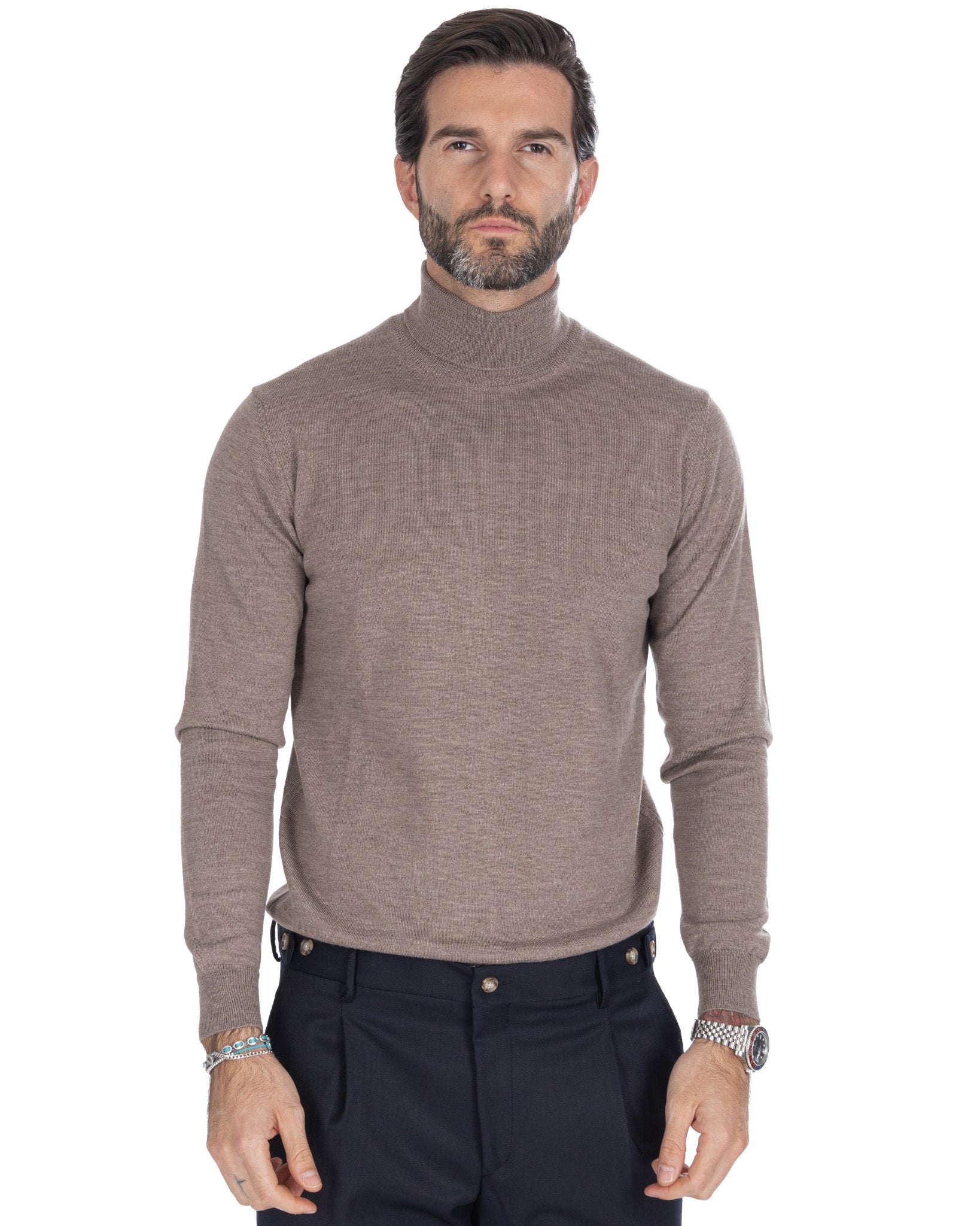 Vietri - beige merino wool turtleneck