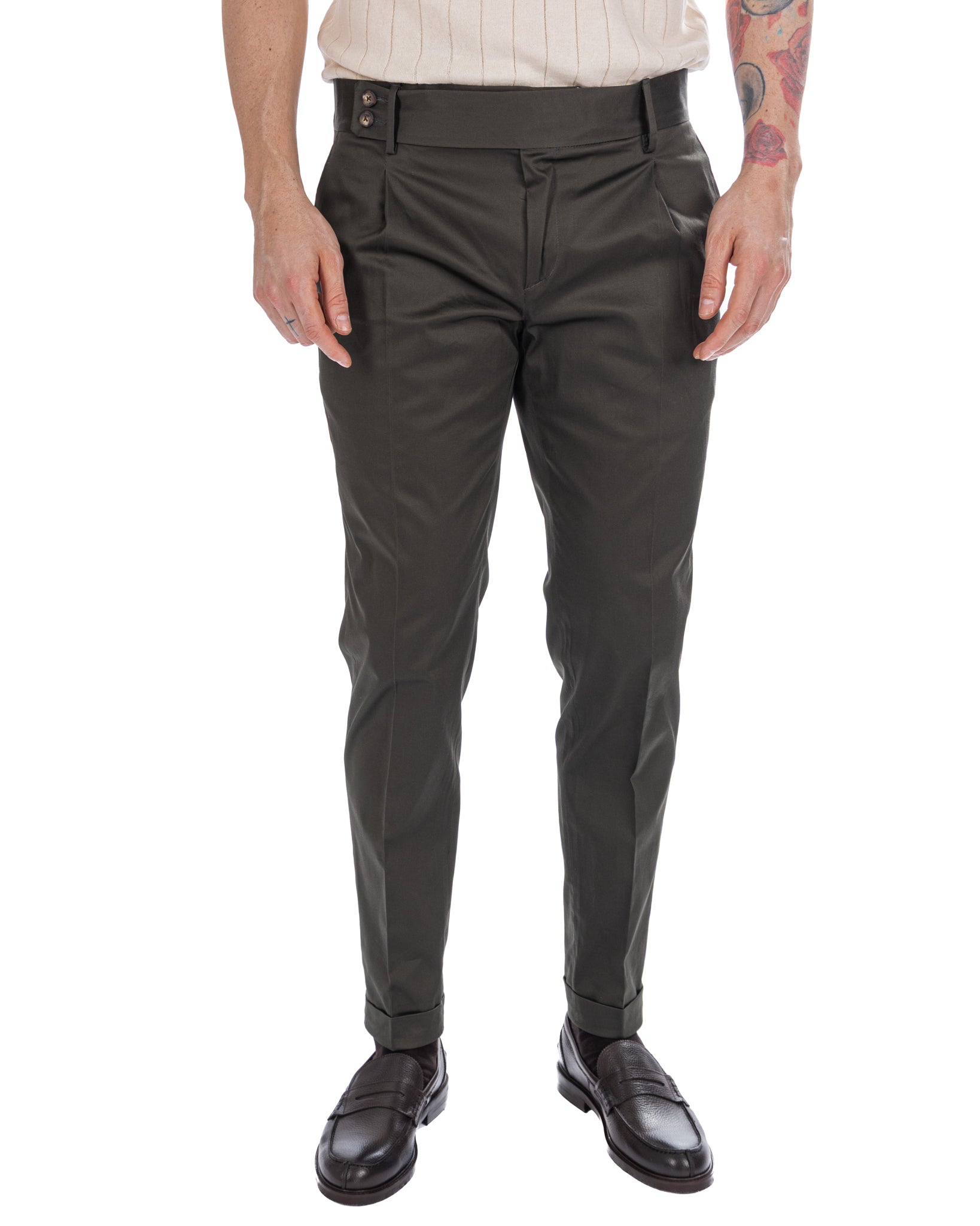 Marcel - pantalone in cotone militare