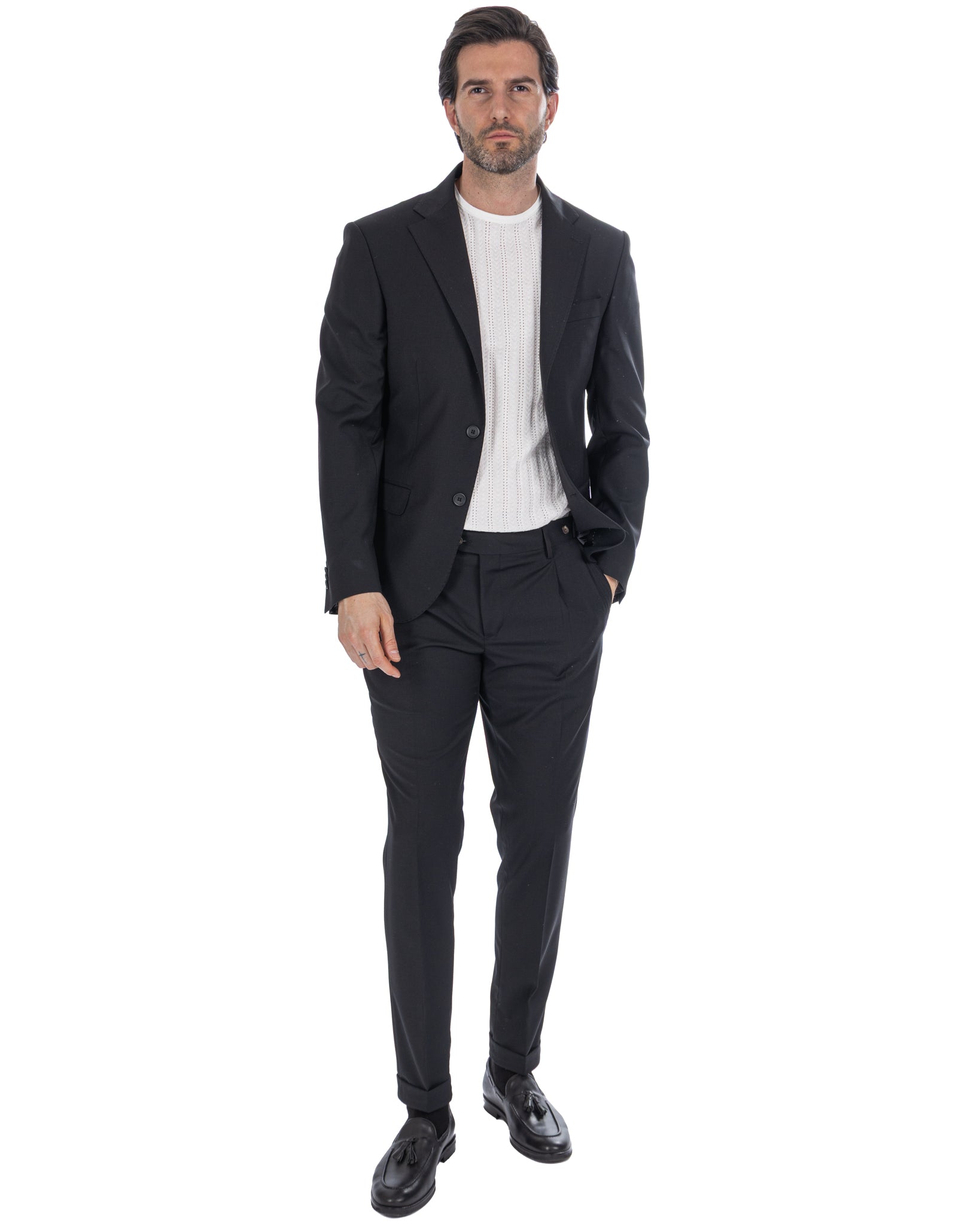 Landon - Black Wool Blend Jacket