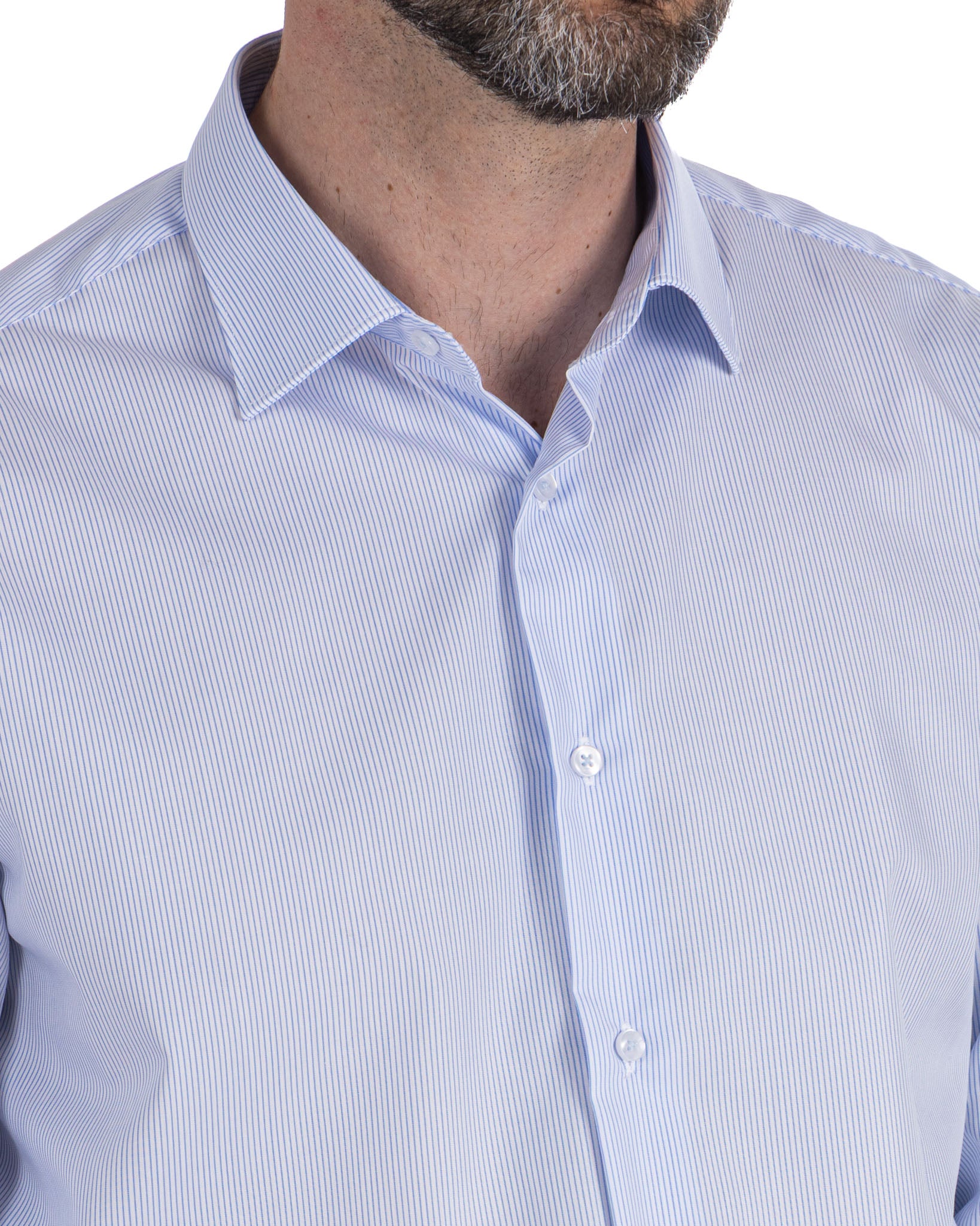 Beretta - camicia righe azzurre in cotone