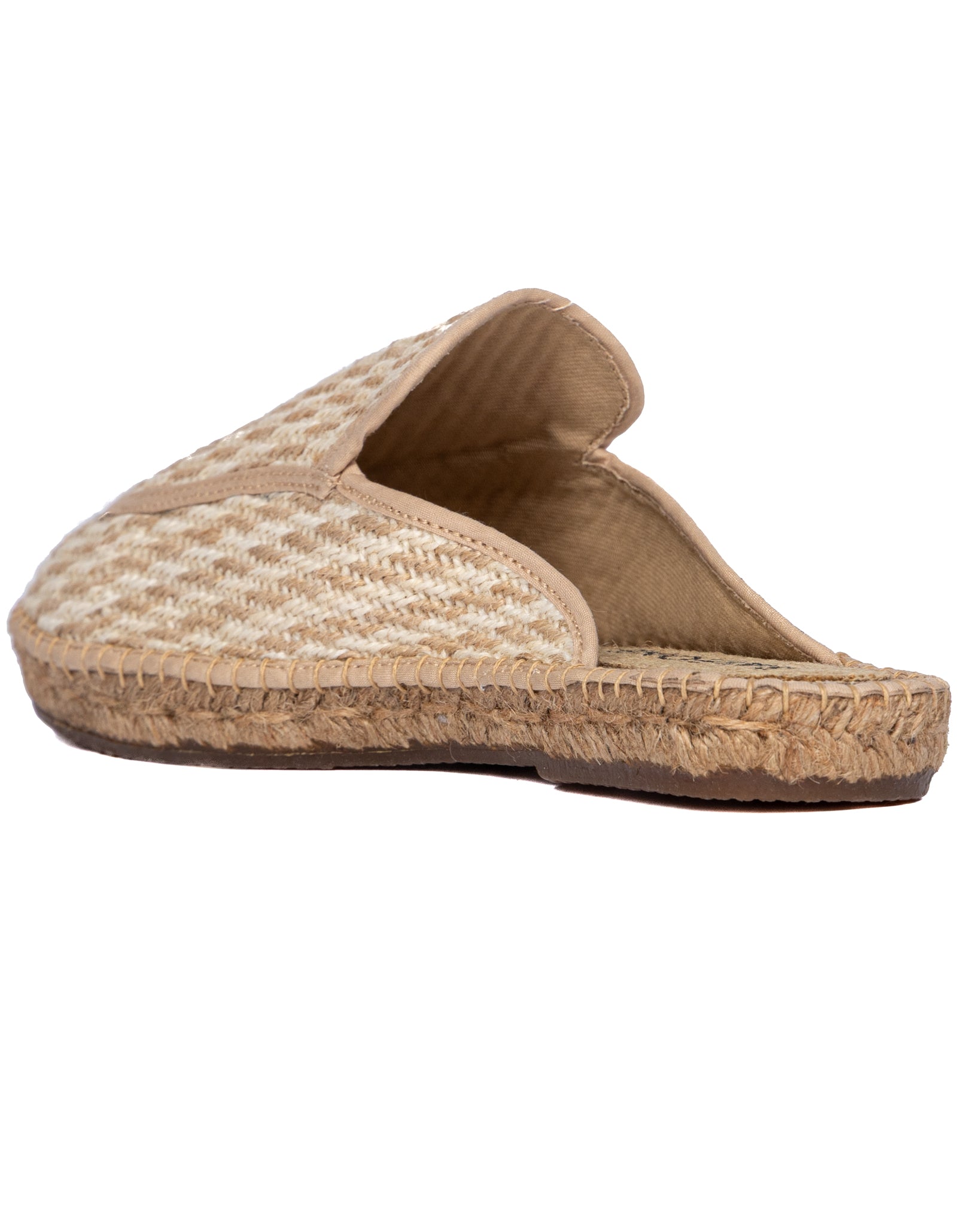 Polignano - mules espadrillas intrecciata beige