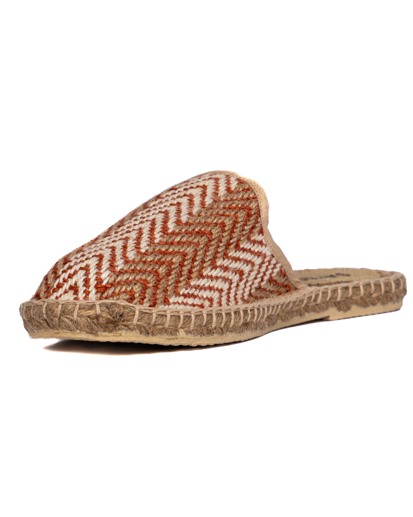 Lerici - mules espadrilles à chevrons brique