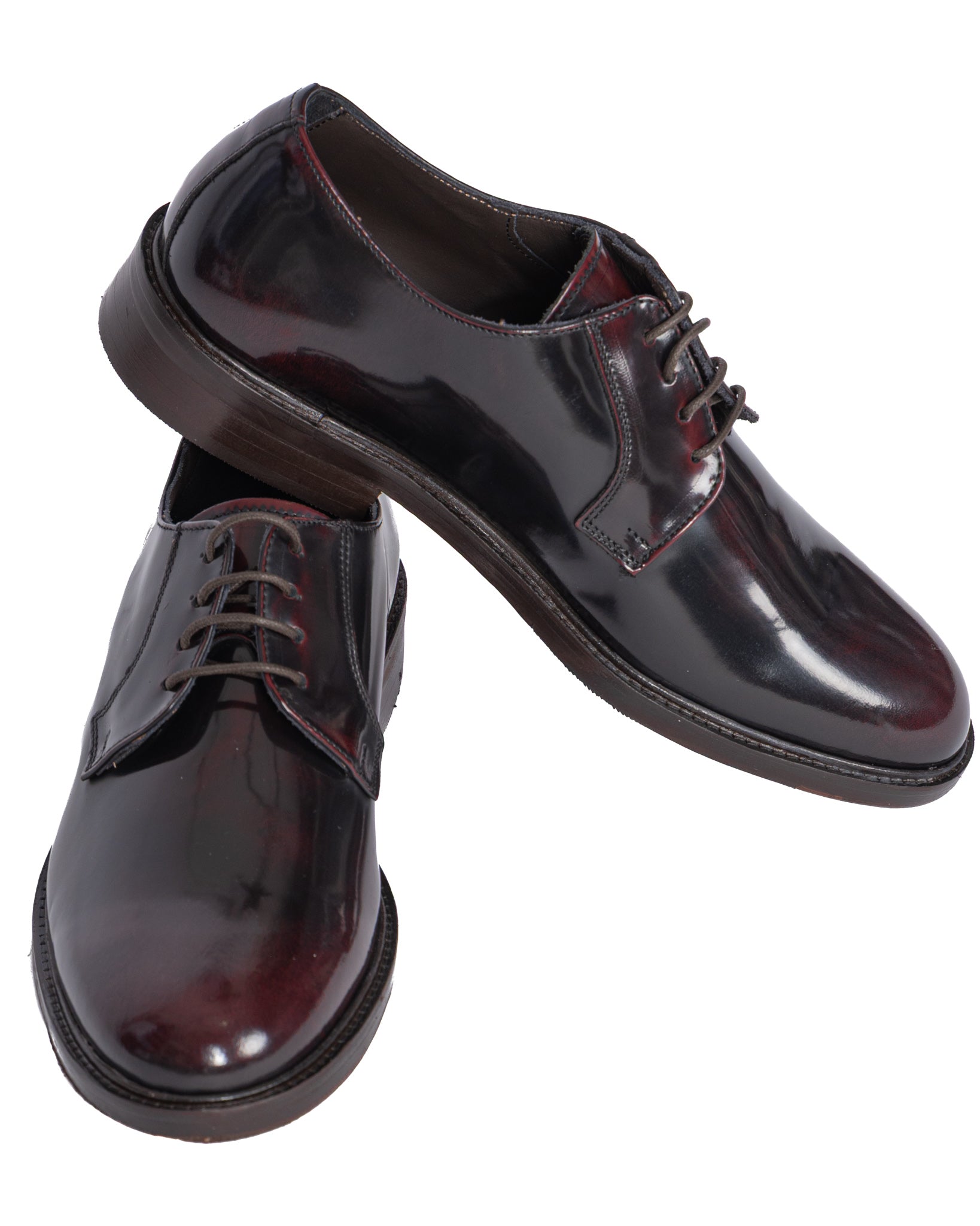 Edgar Derby in burgundy leather