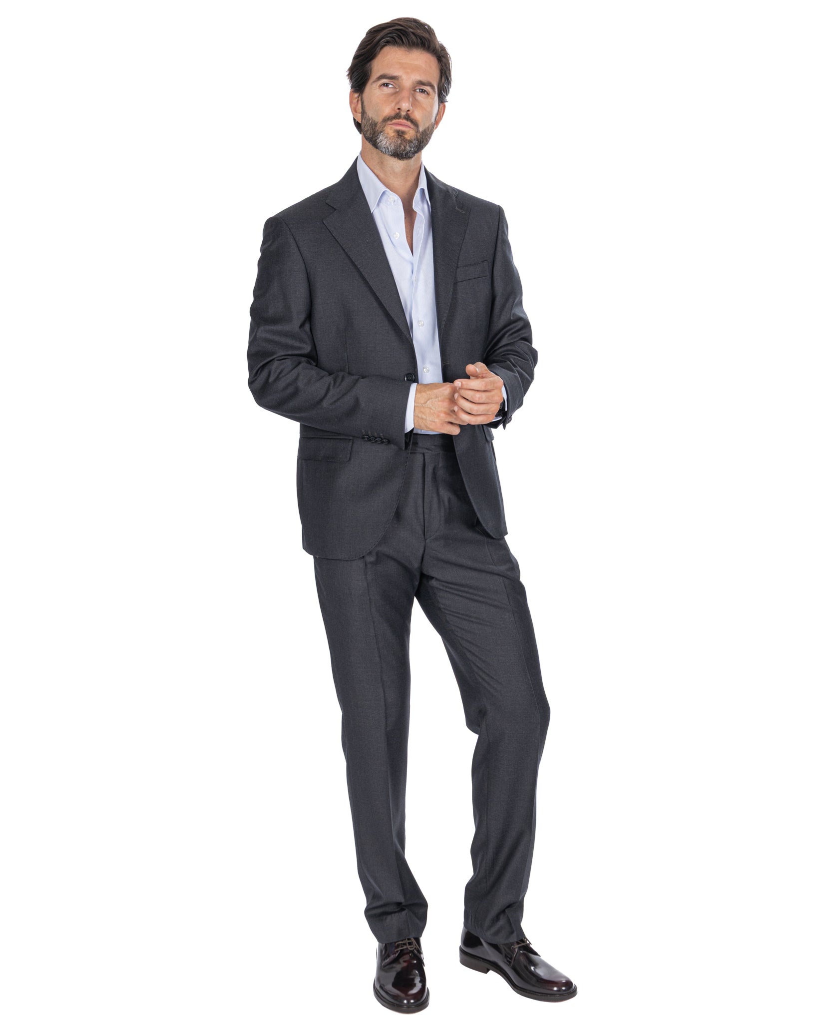Canonico Anthracite Wool New Jersey Jacket