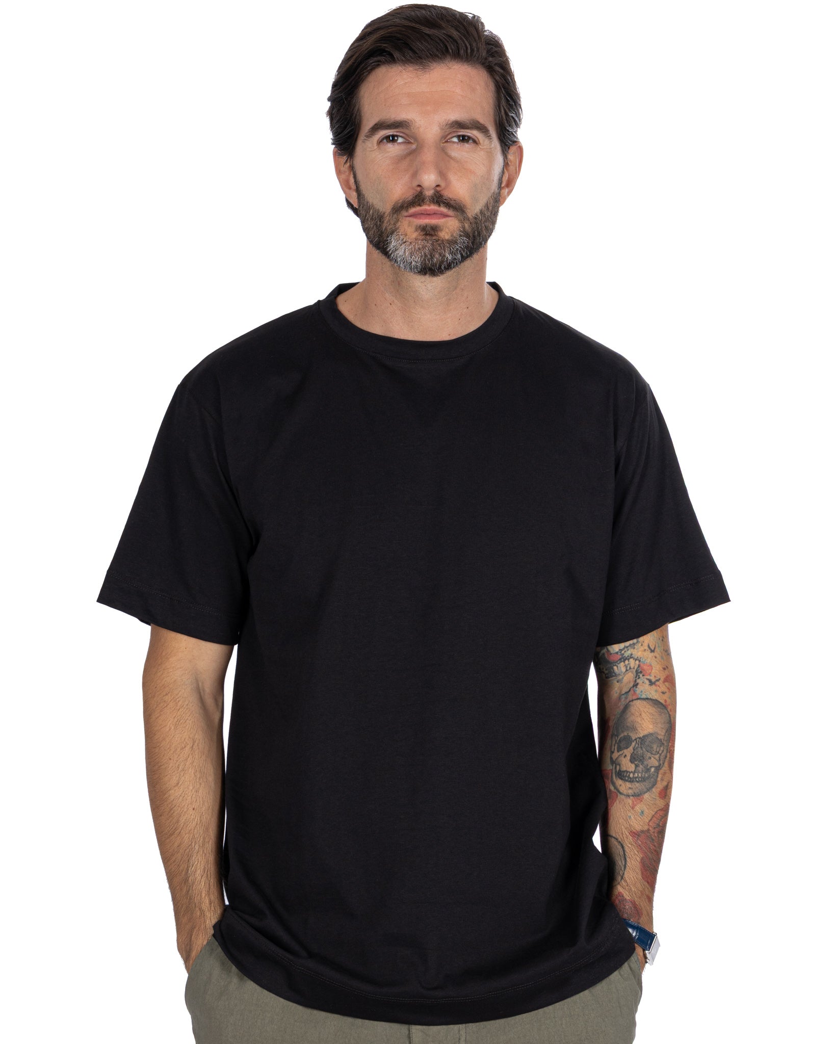Bergen - t-shirt in cotone nero