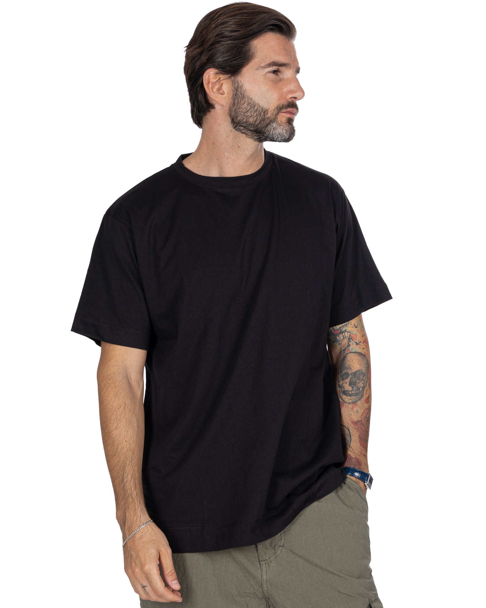 Bergen - t-shirt in cotone nero