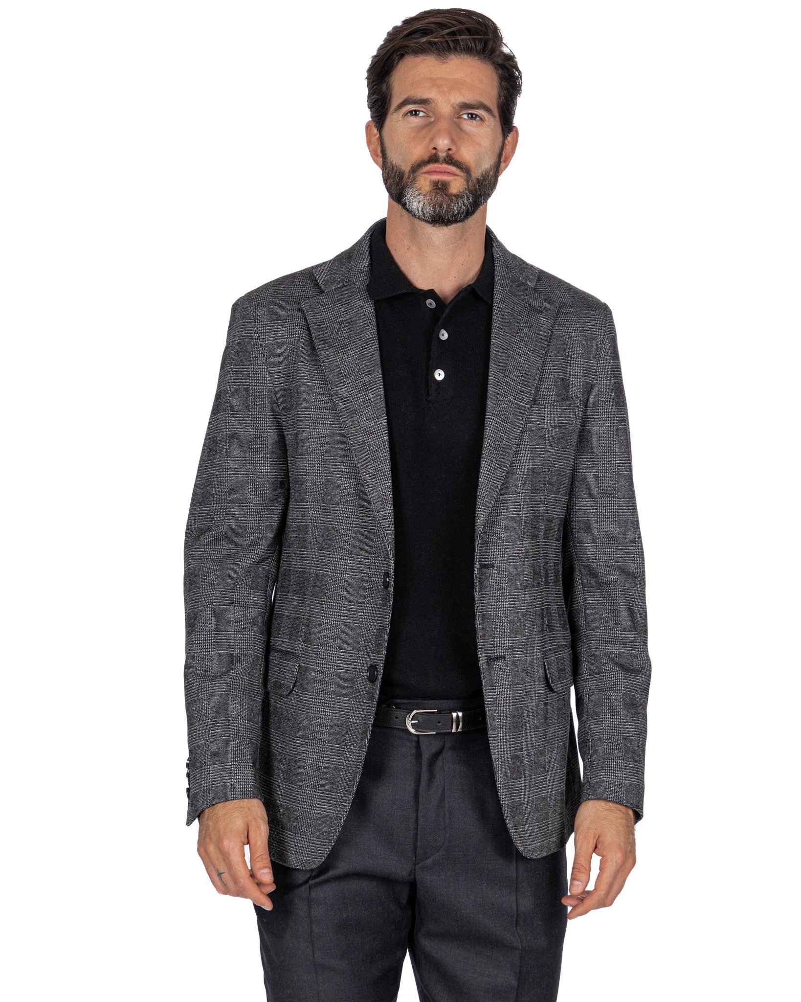 Orson anthracite checked jacket