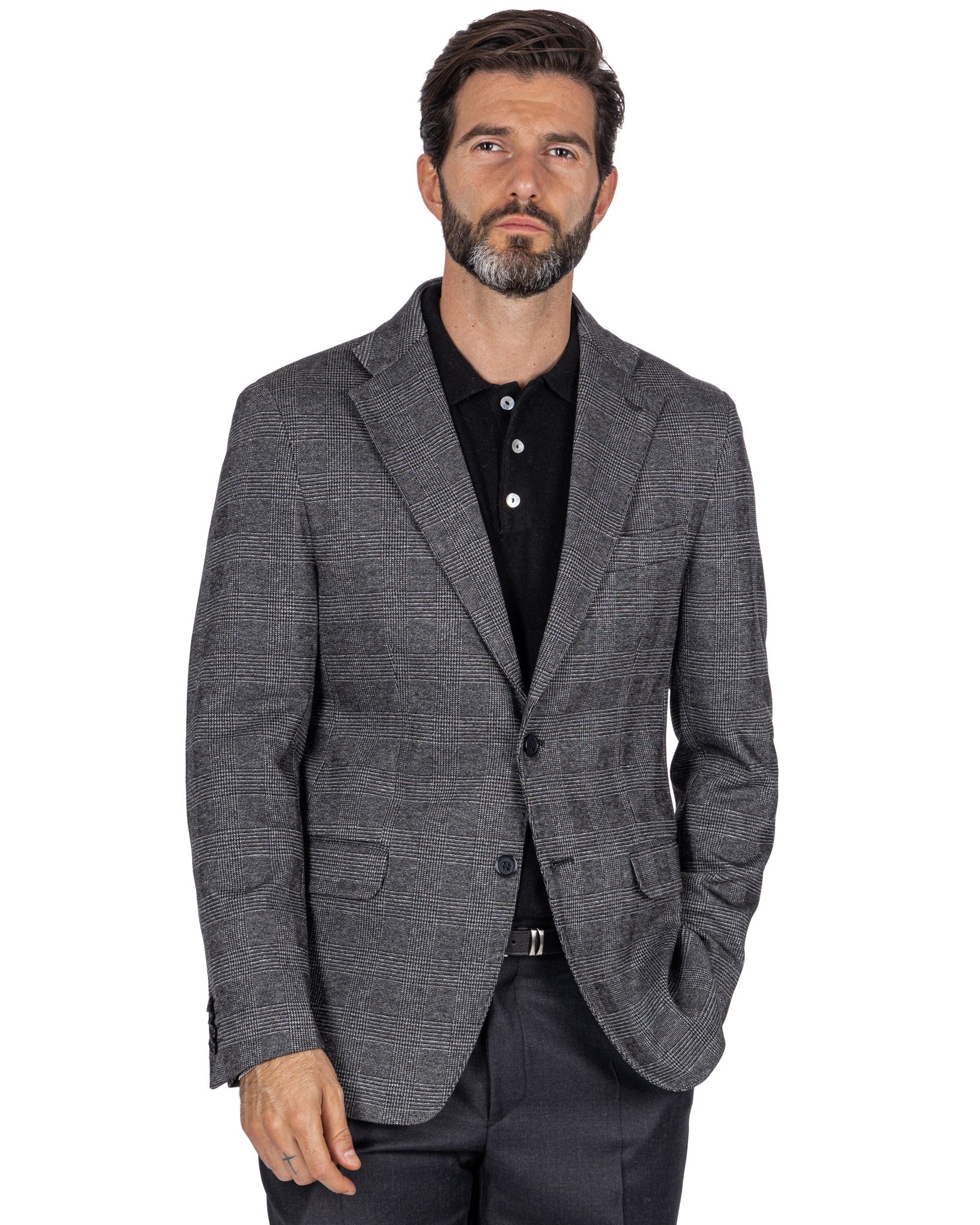 Orson anthracite checked jacket