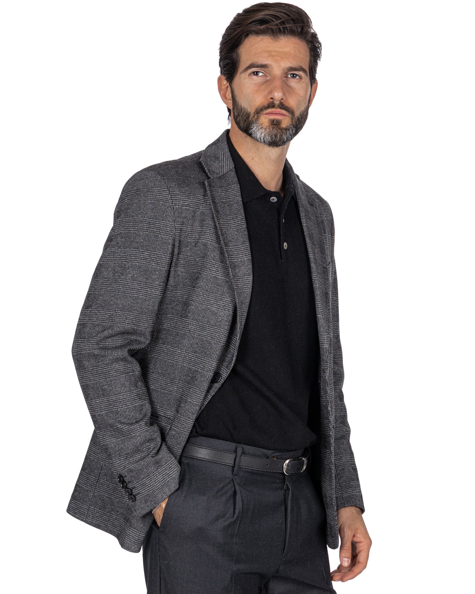 Orson anthracite checked jacket