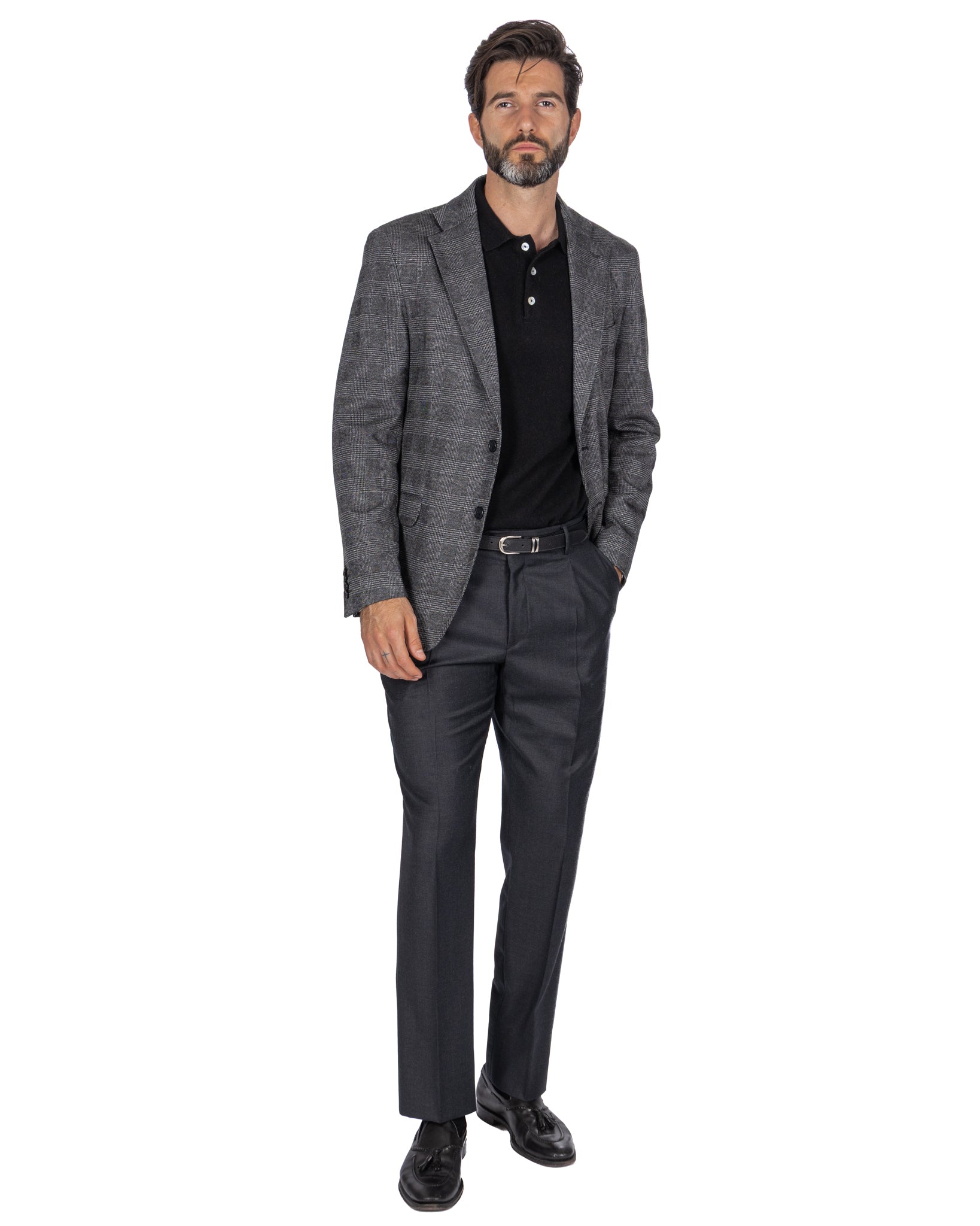 Orson anthracite checked jacket