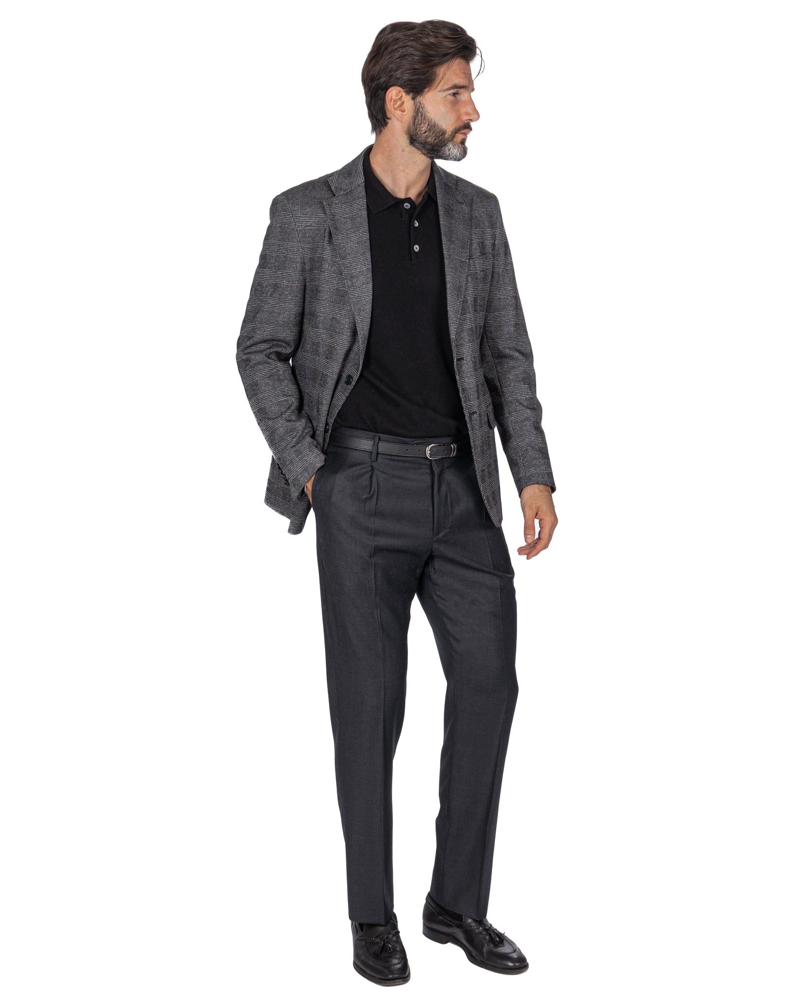 Orson anthracite checked jacket