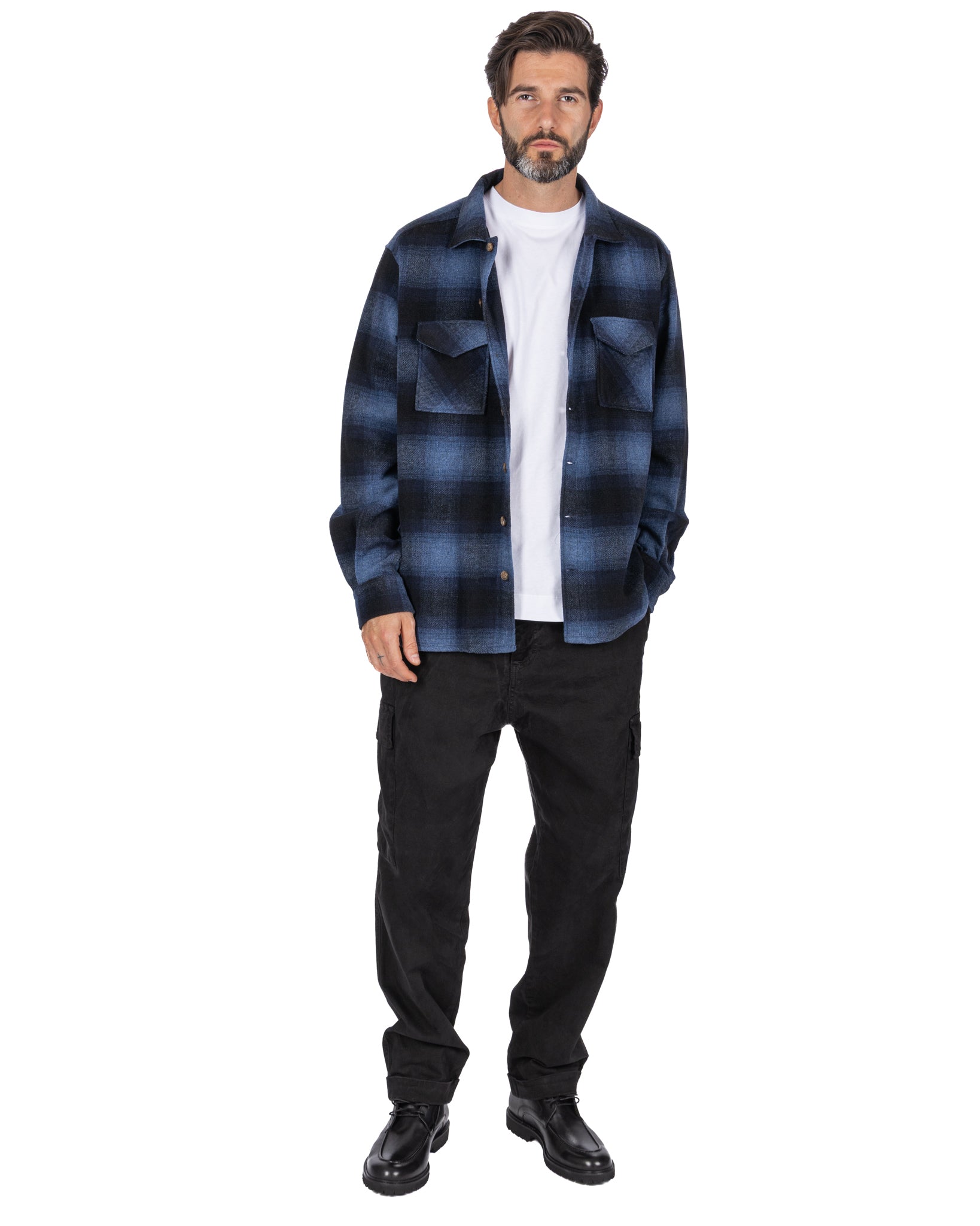 Odin blue checked shirt