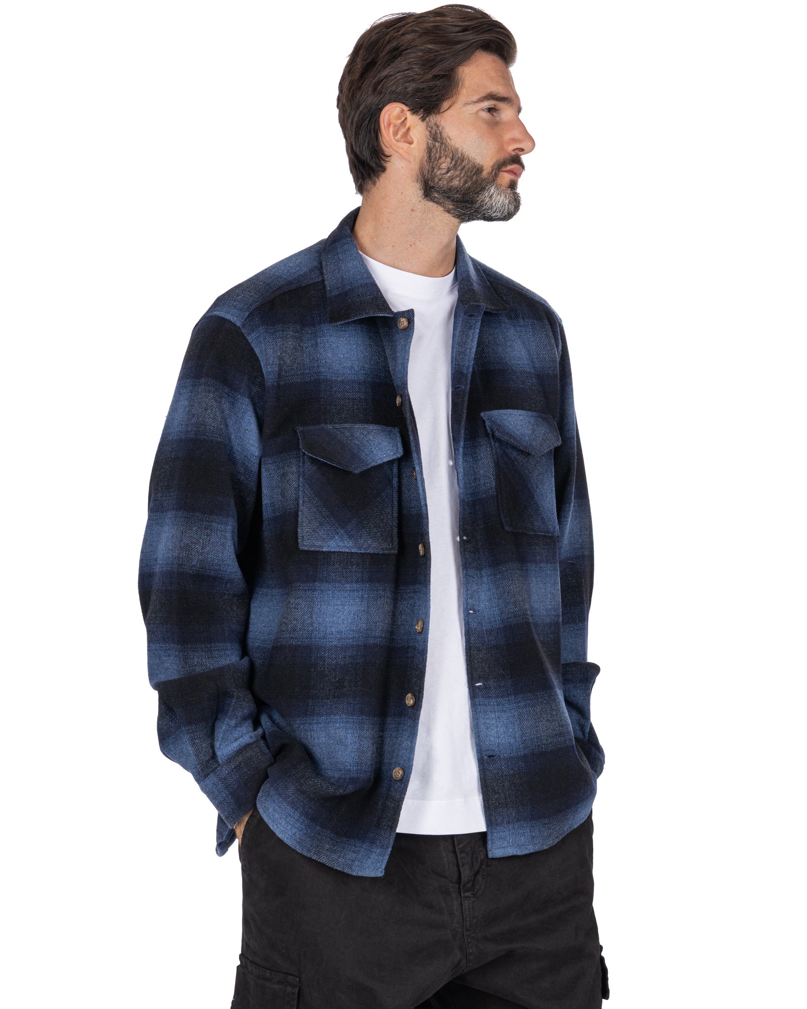 Odin blue checked shirt