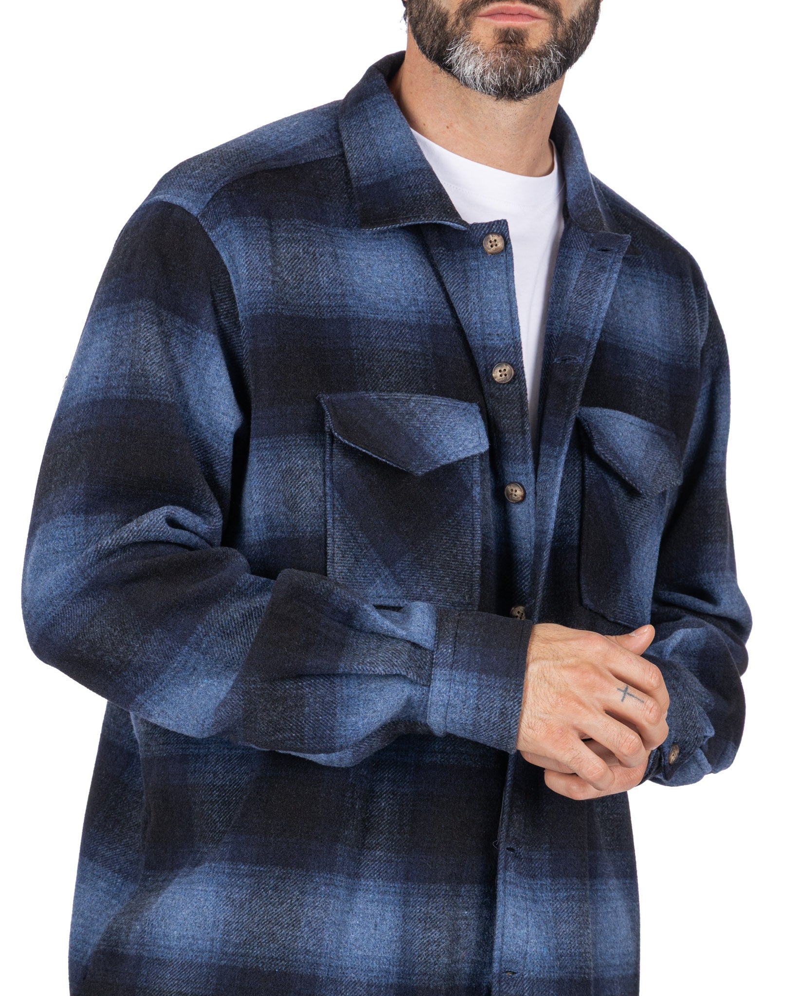 Odin blue checked shirt
