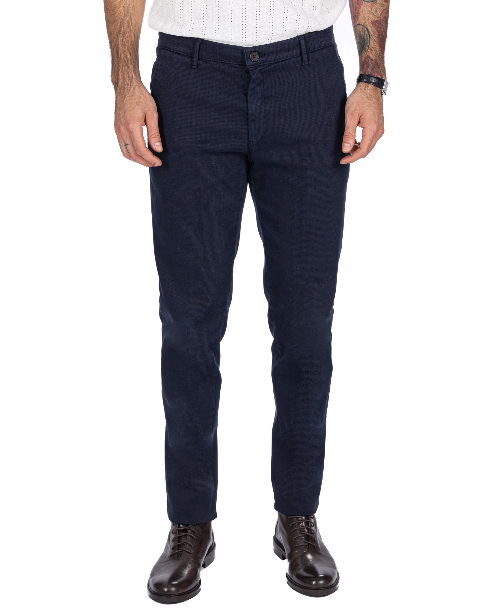 Pantalone Jack in cotone armaturato blu