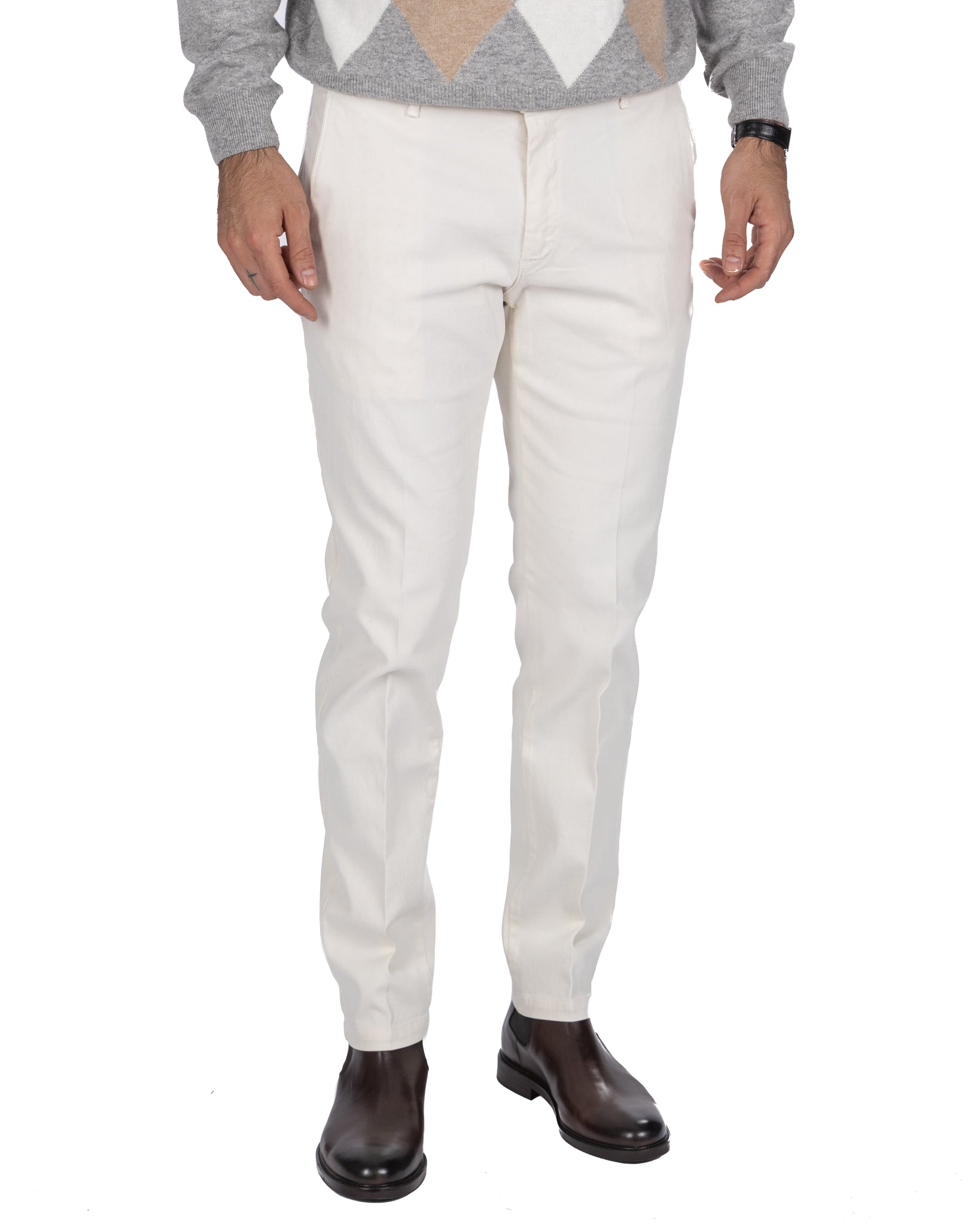 Pantalone Jack armaturato panna
