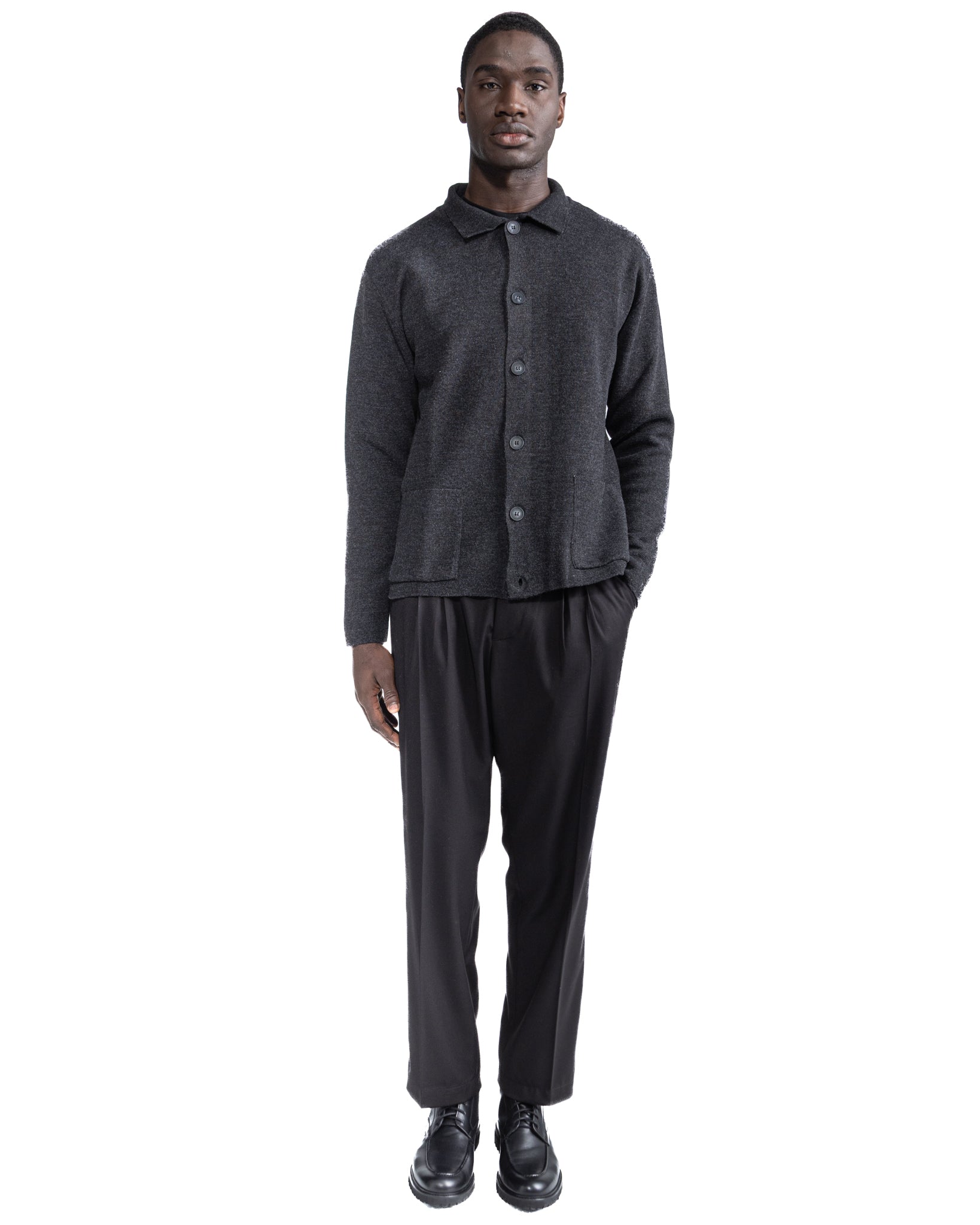 Giacca a maglia Krakatoa antracite