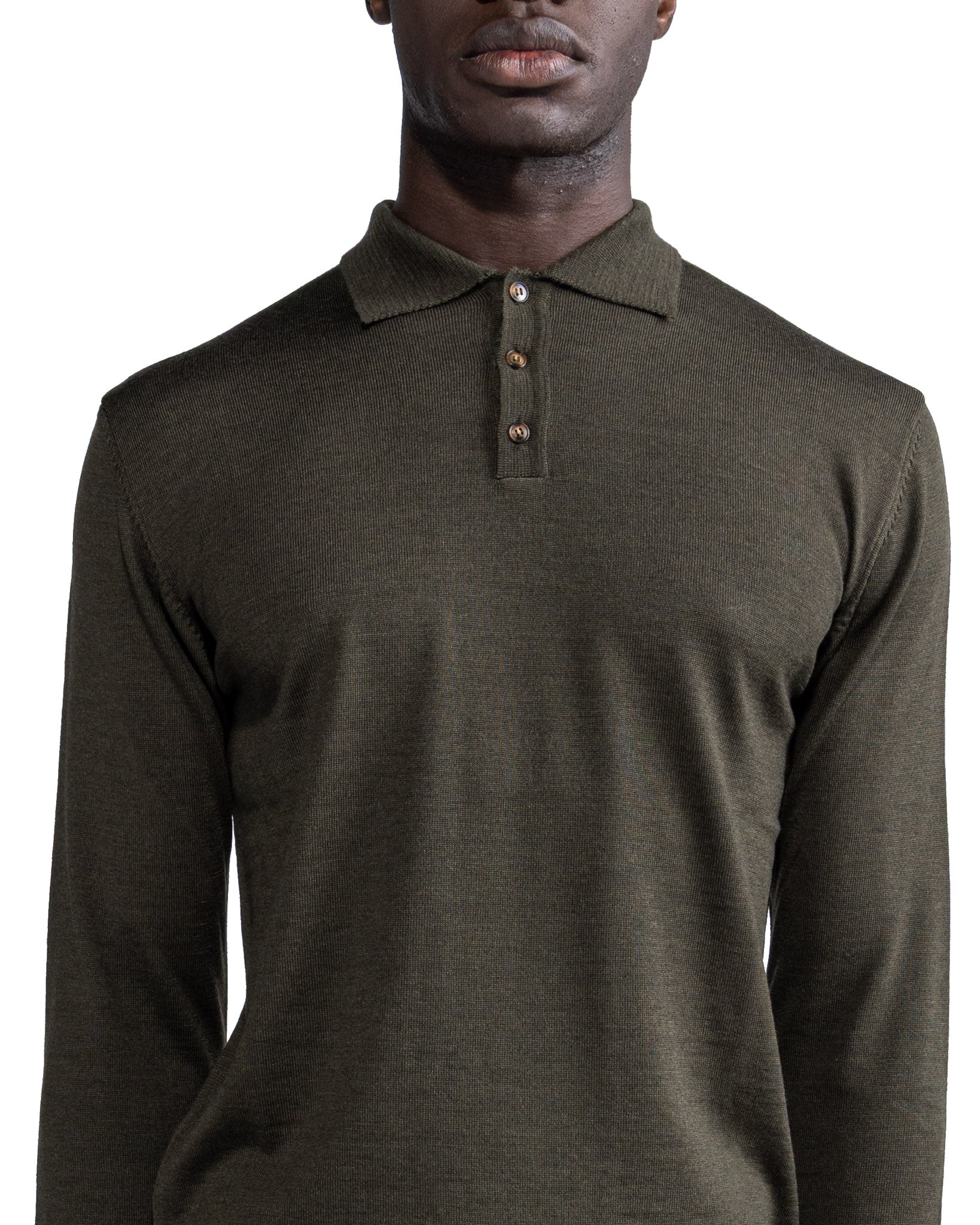 Polo Rovigo en laine militaire Tollegno