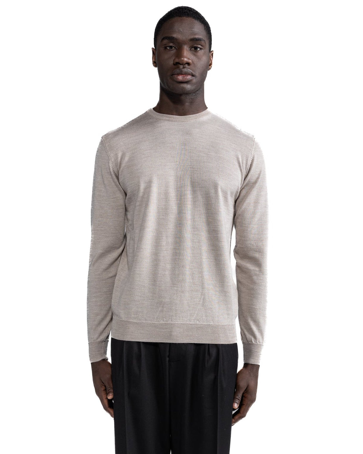 Girocollo Furore in lana merino Tollegno sabbia