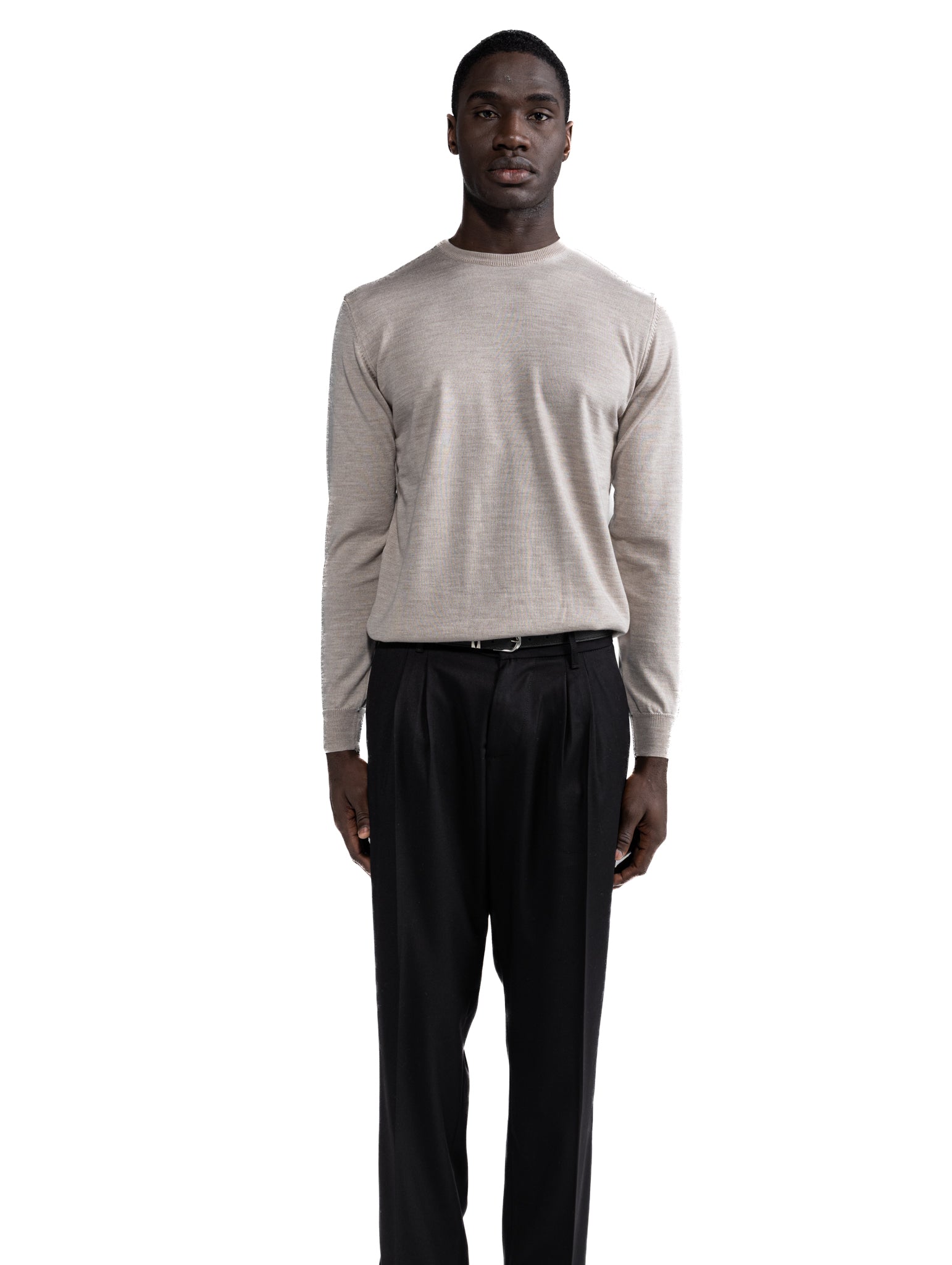 Girocollo Furore in lana merino Tollegno sabbia