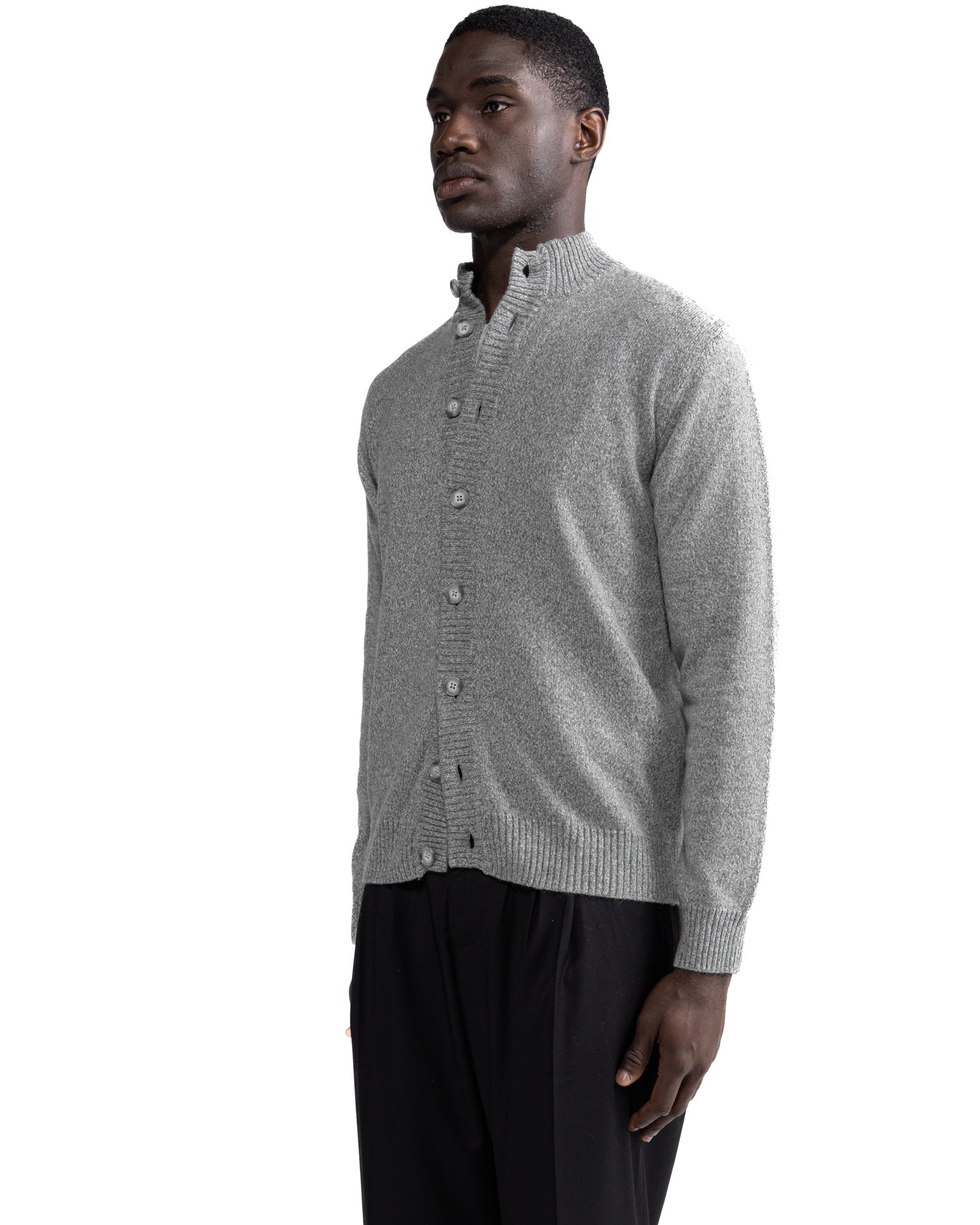 Veste en tricot gris mouliné Tavolara