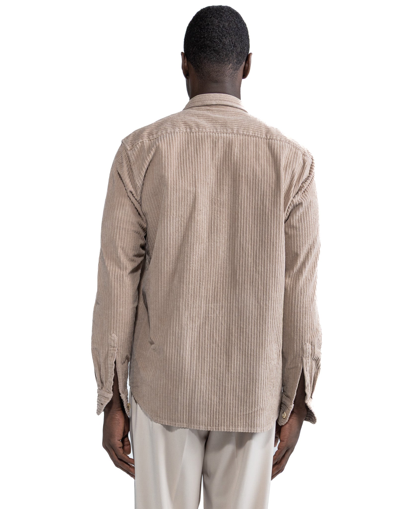 Camicia Atlantis in velluto beige