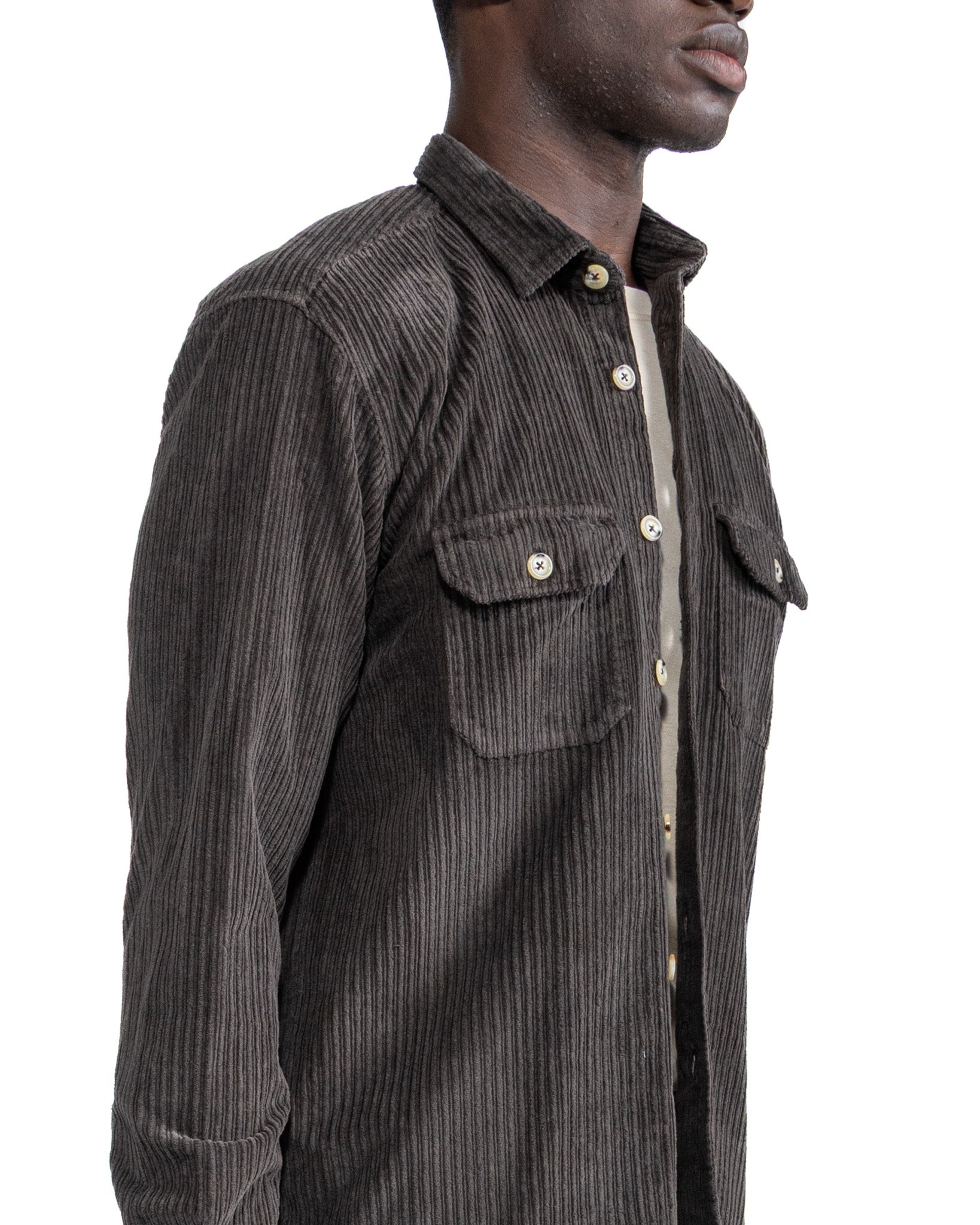 Camicia Atlantis in velluto moro