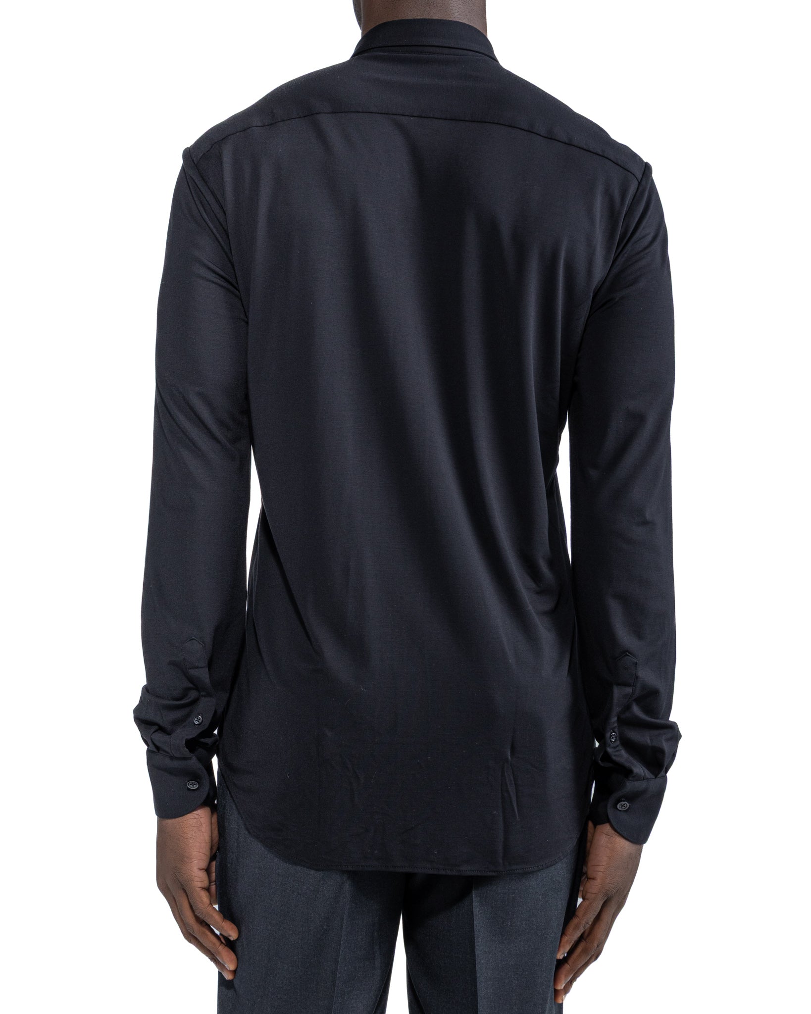 Radice shirt in black jersey