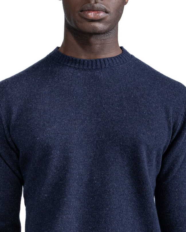 Girocollo Etna in misto lana blu