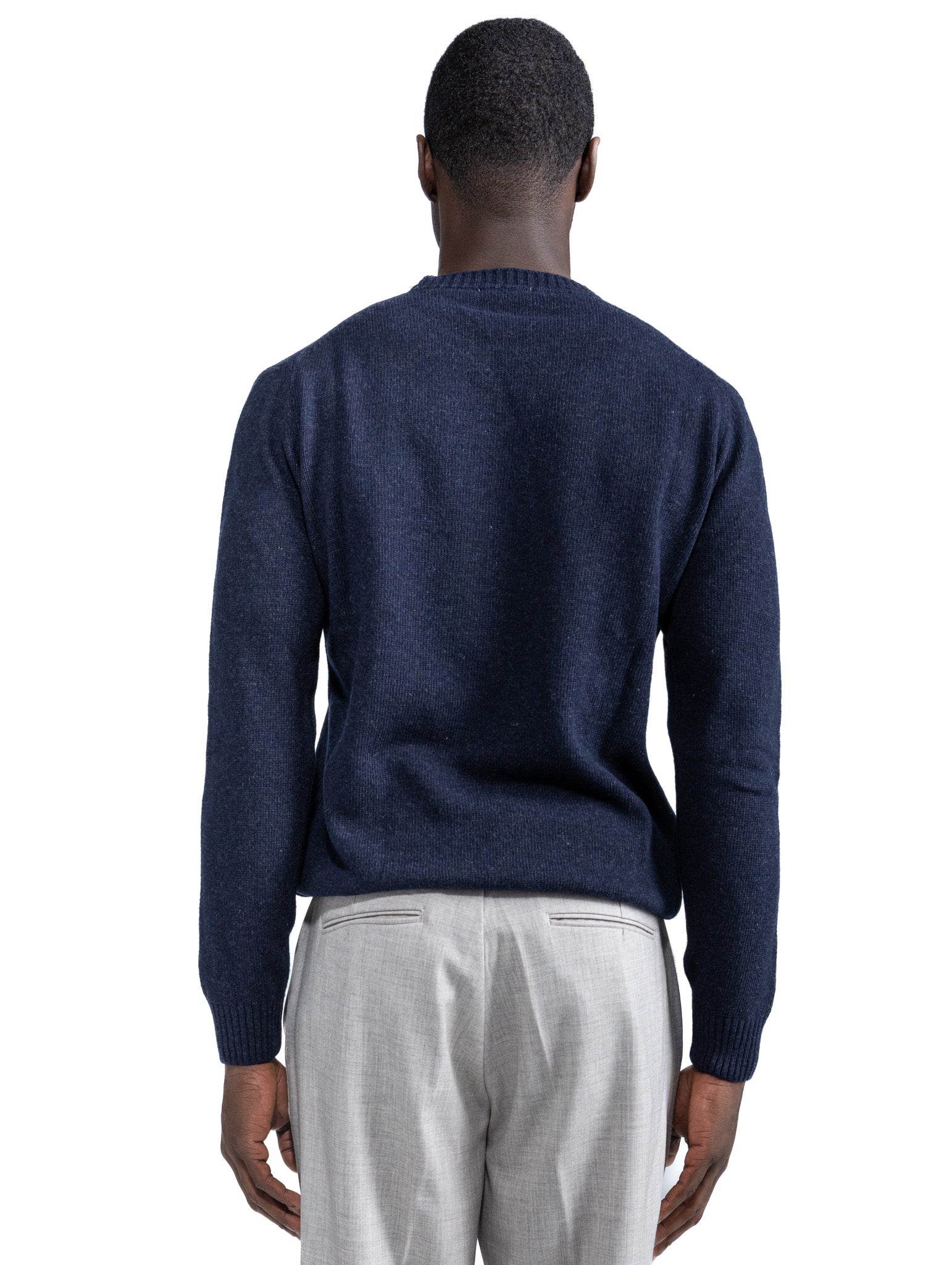 Girocollo Etna in misto lana blu