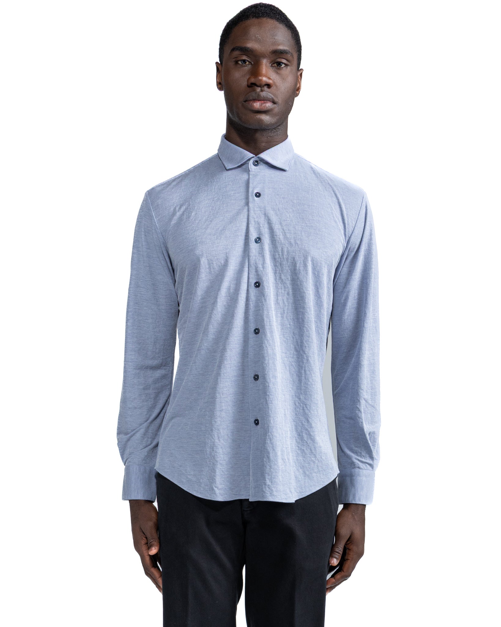 Chemise Oak en jersey bleu