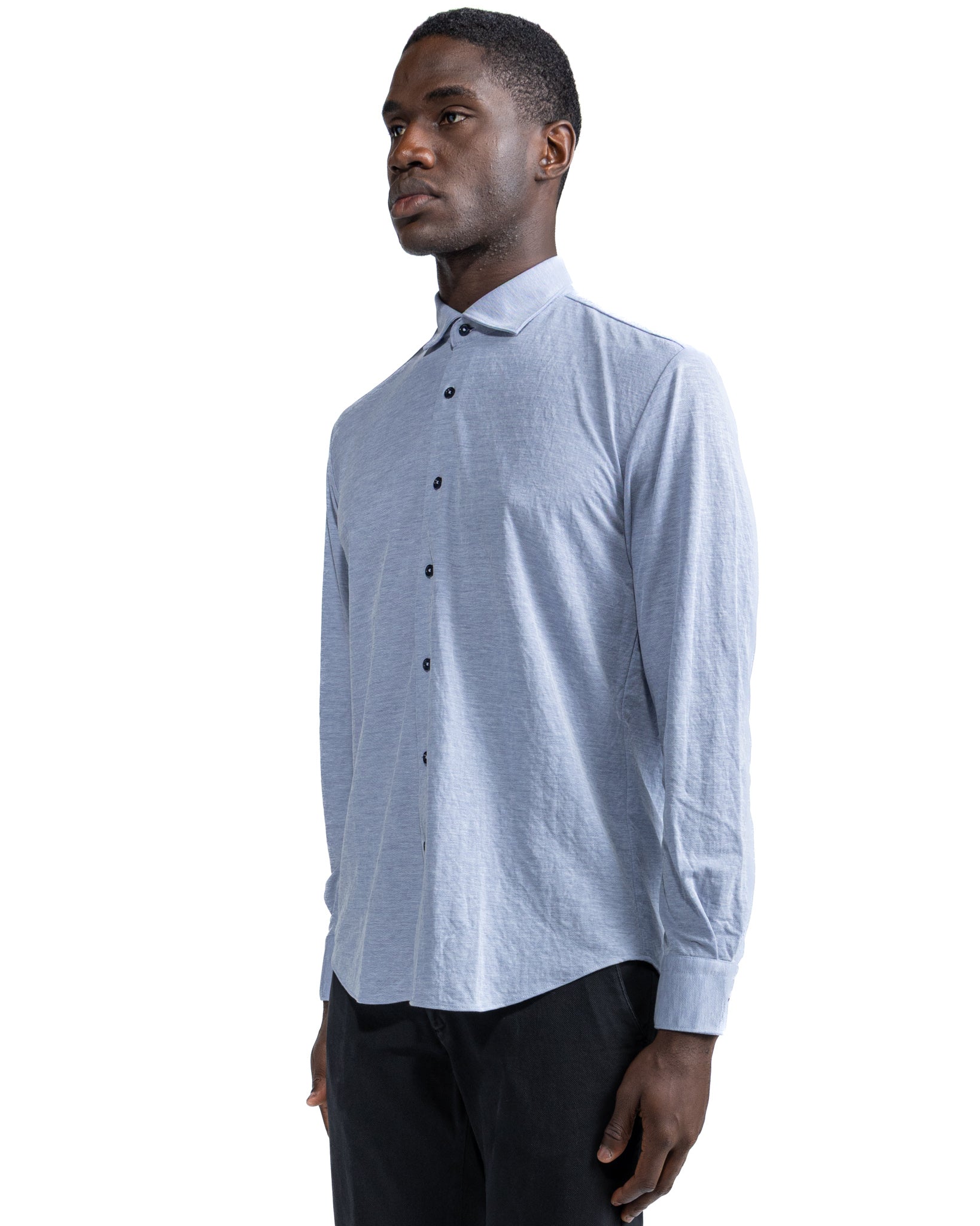 Chemise Oak en jersey bleu