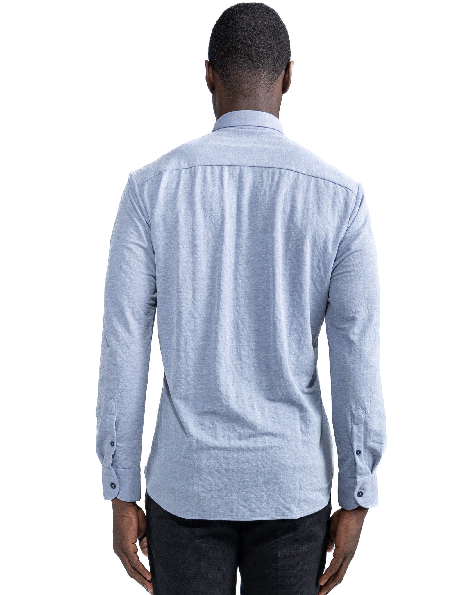 Chemise Oak en jersey bleu