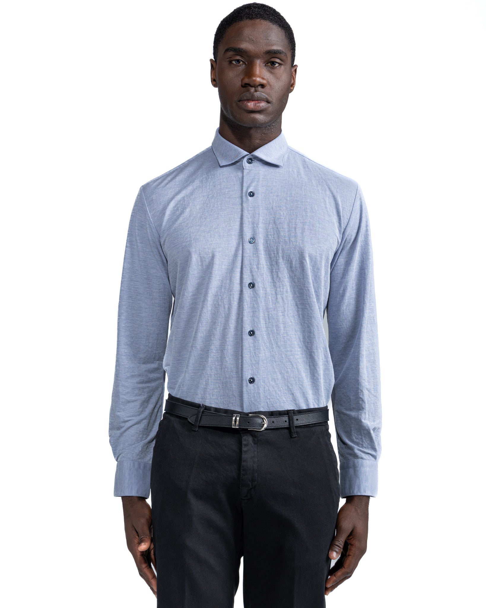 Chemise Oak en jersey bleu